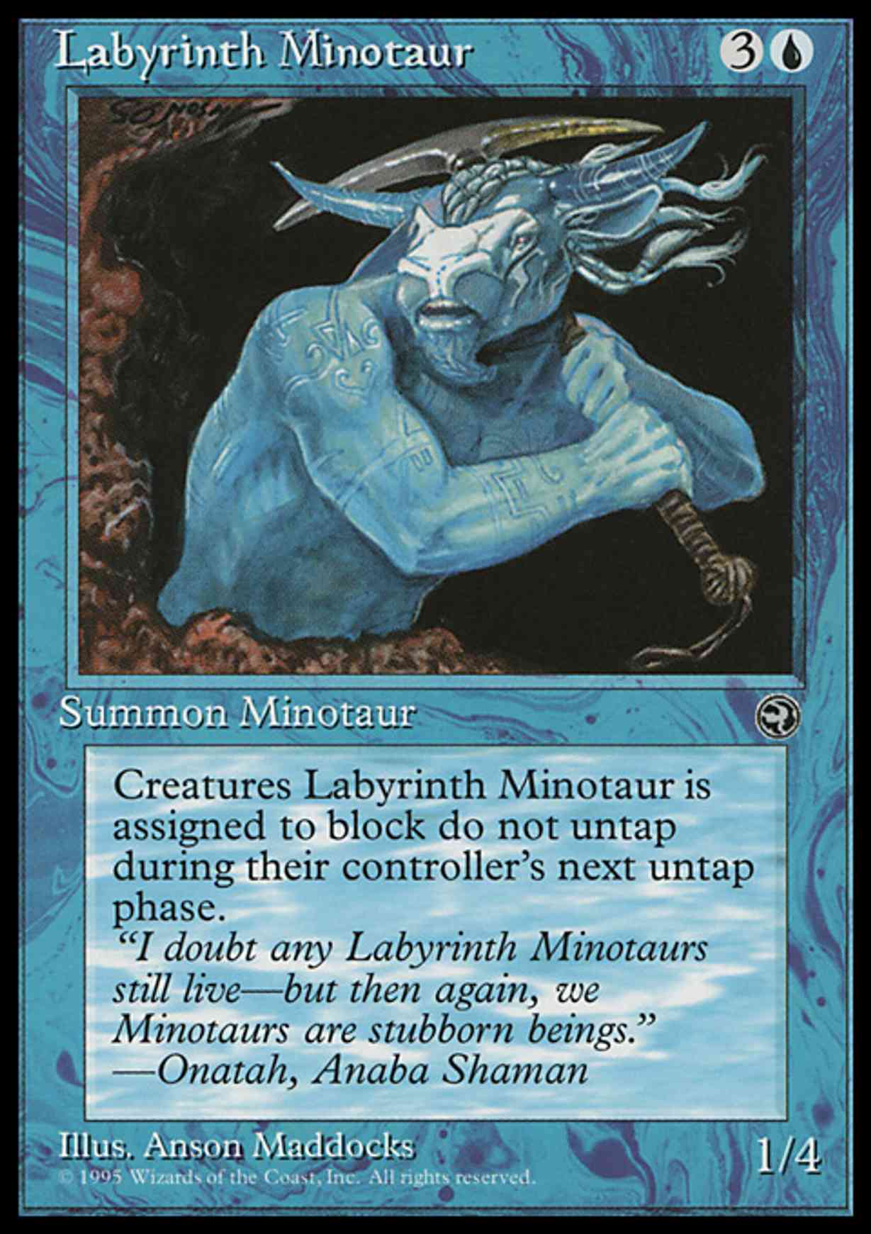 Labyrinth Minotaur magic card front