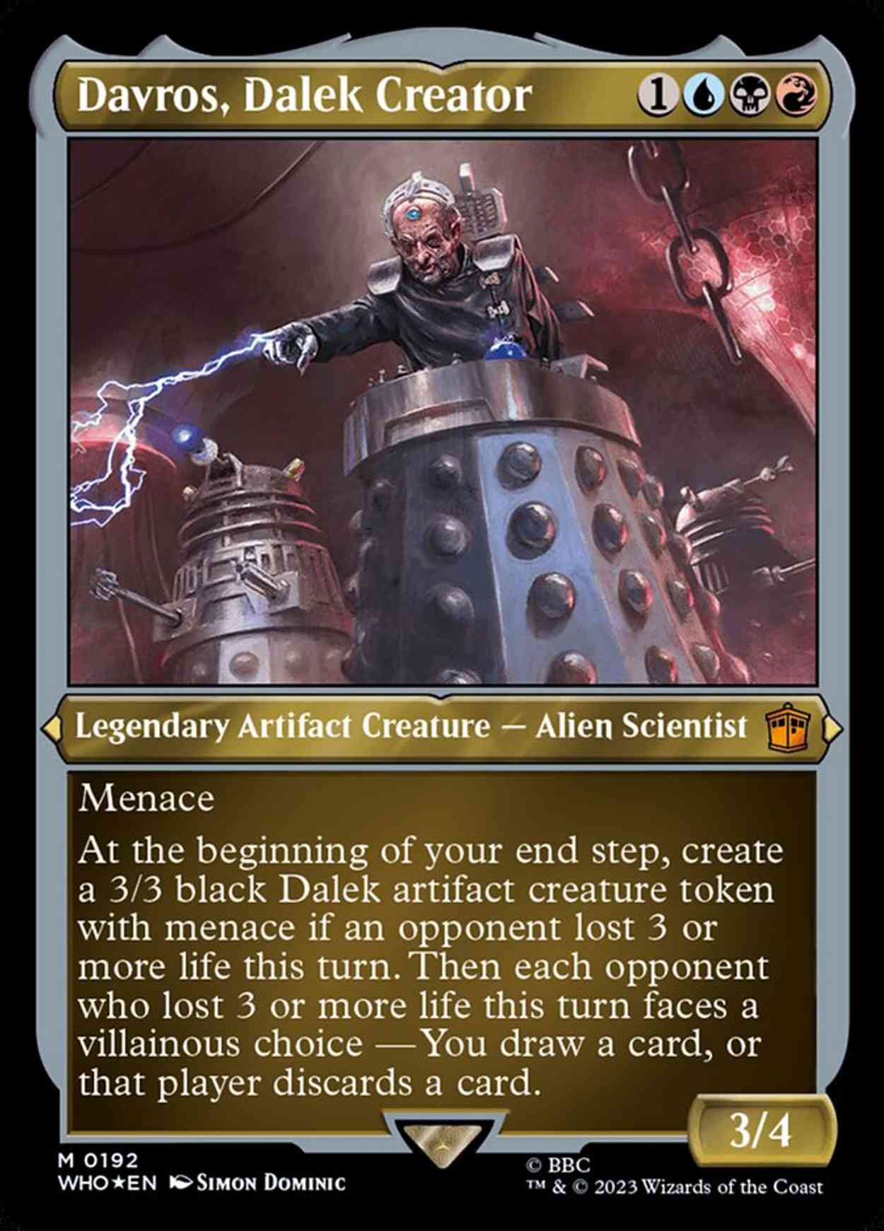 Davros, Dalek Creator (Display Commander) - Thick Stock magic card front