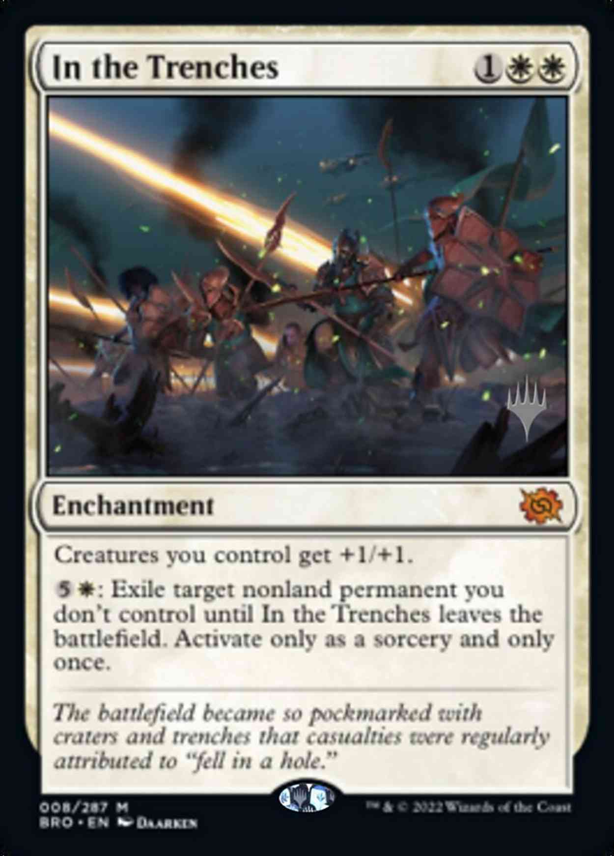 In the Trenches magic card front