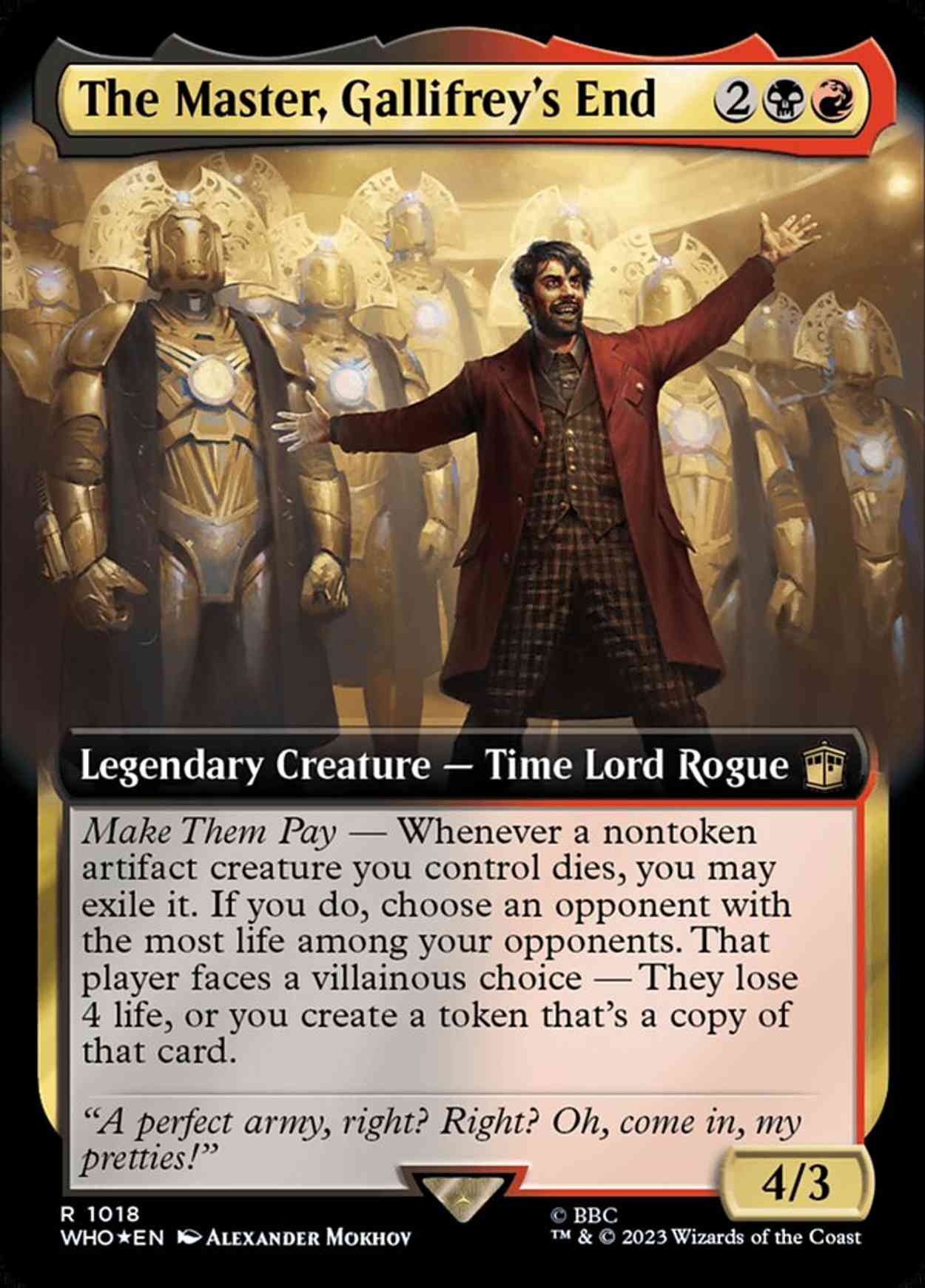 The Master, Gallifrey's End (Extended Art) (Surge Foil) magic card front