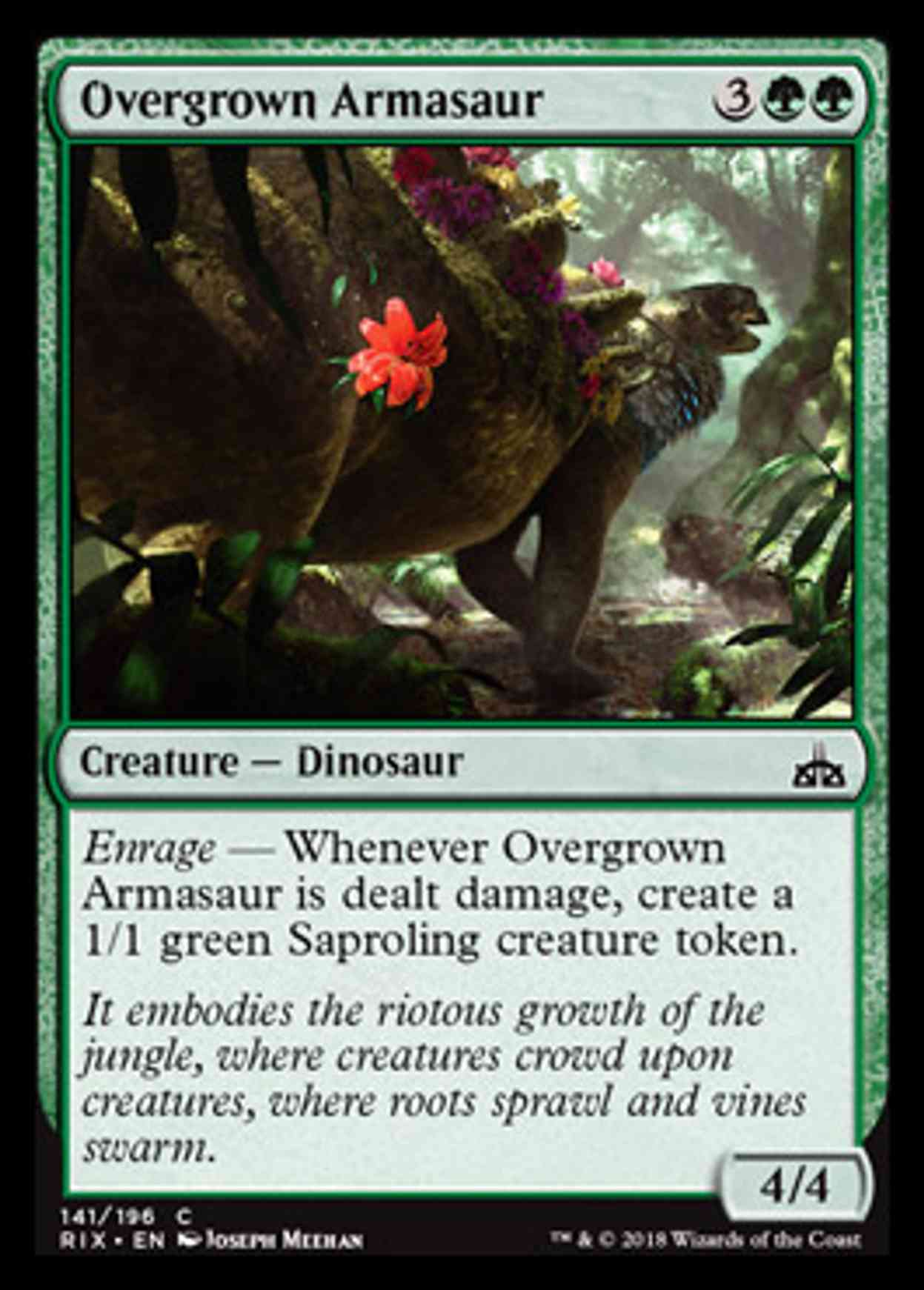 Overgrown Armasaur magic card front