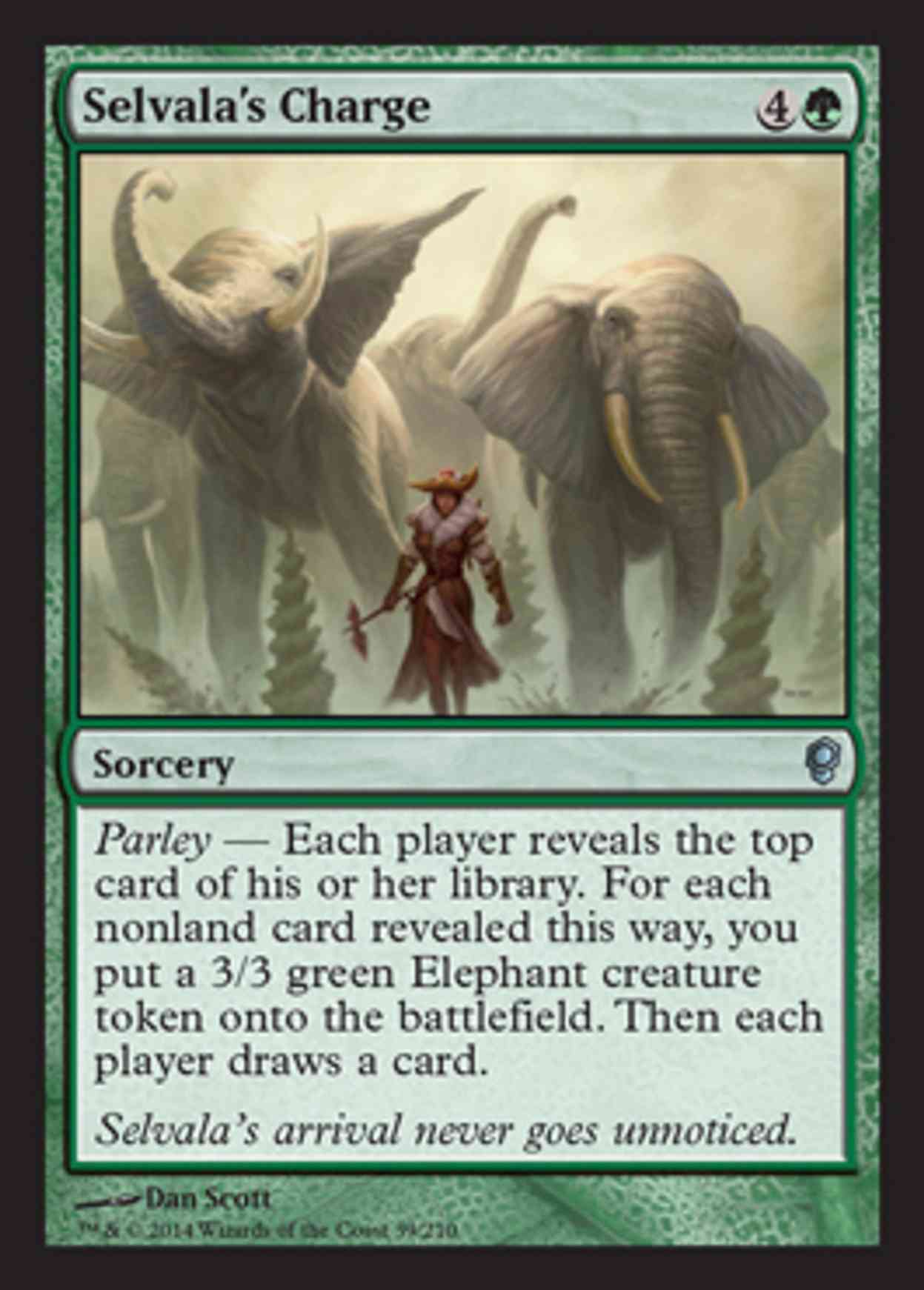 Selvala's Charge magic card front