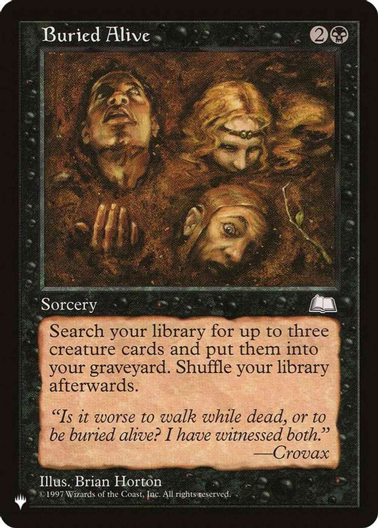 Buried Alive magic card front