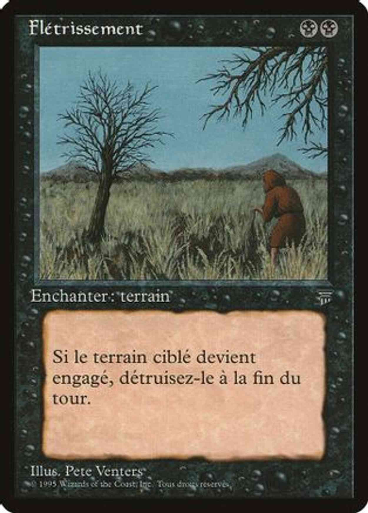 Blight (French) - "Fletrissement" magic card front
