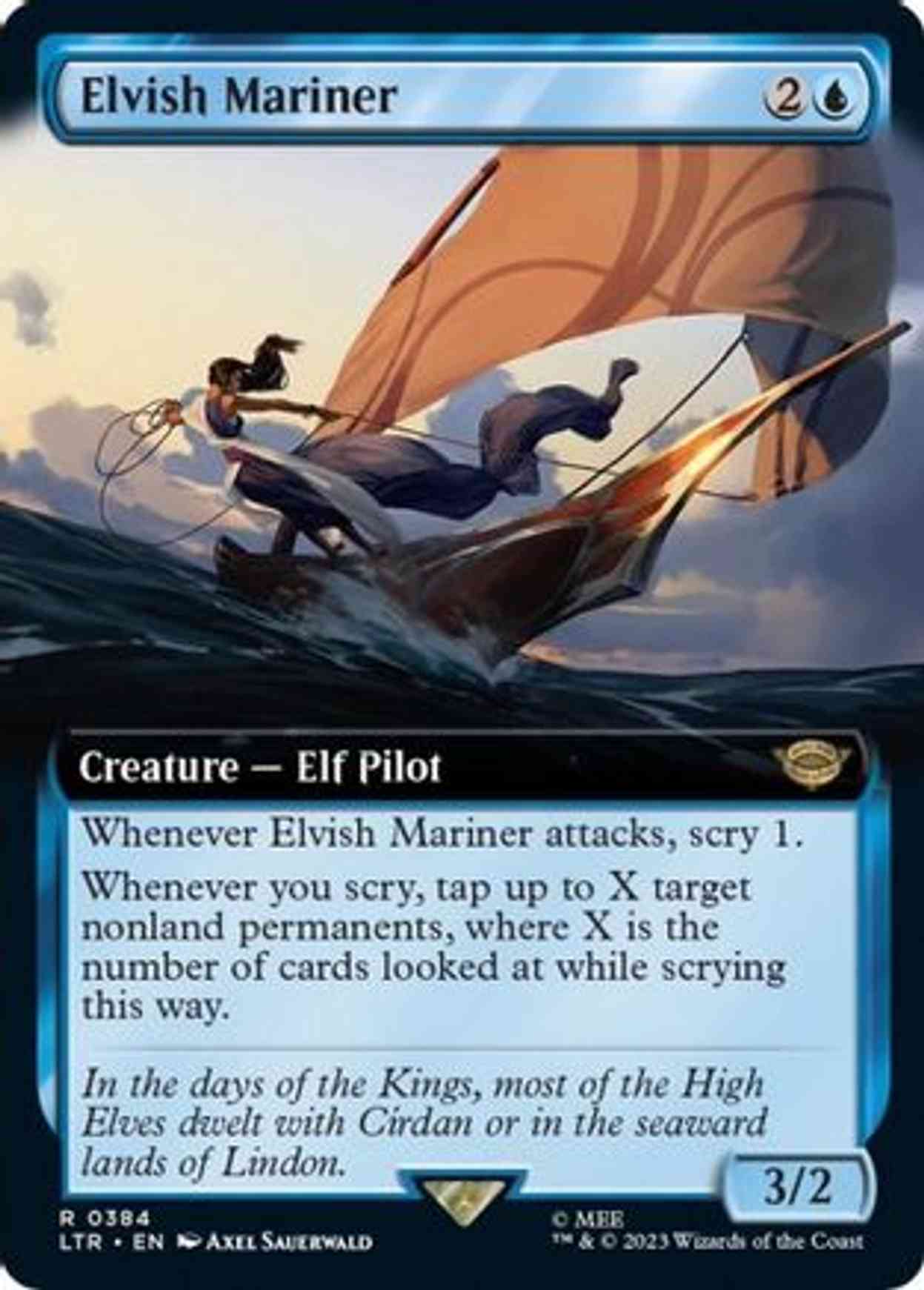 Elvish Mariner (Extended Art) magic card front