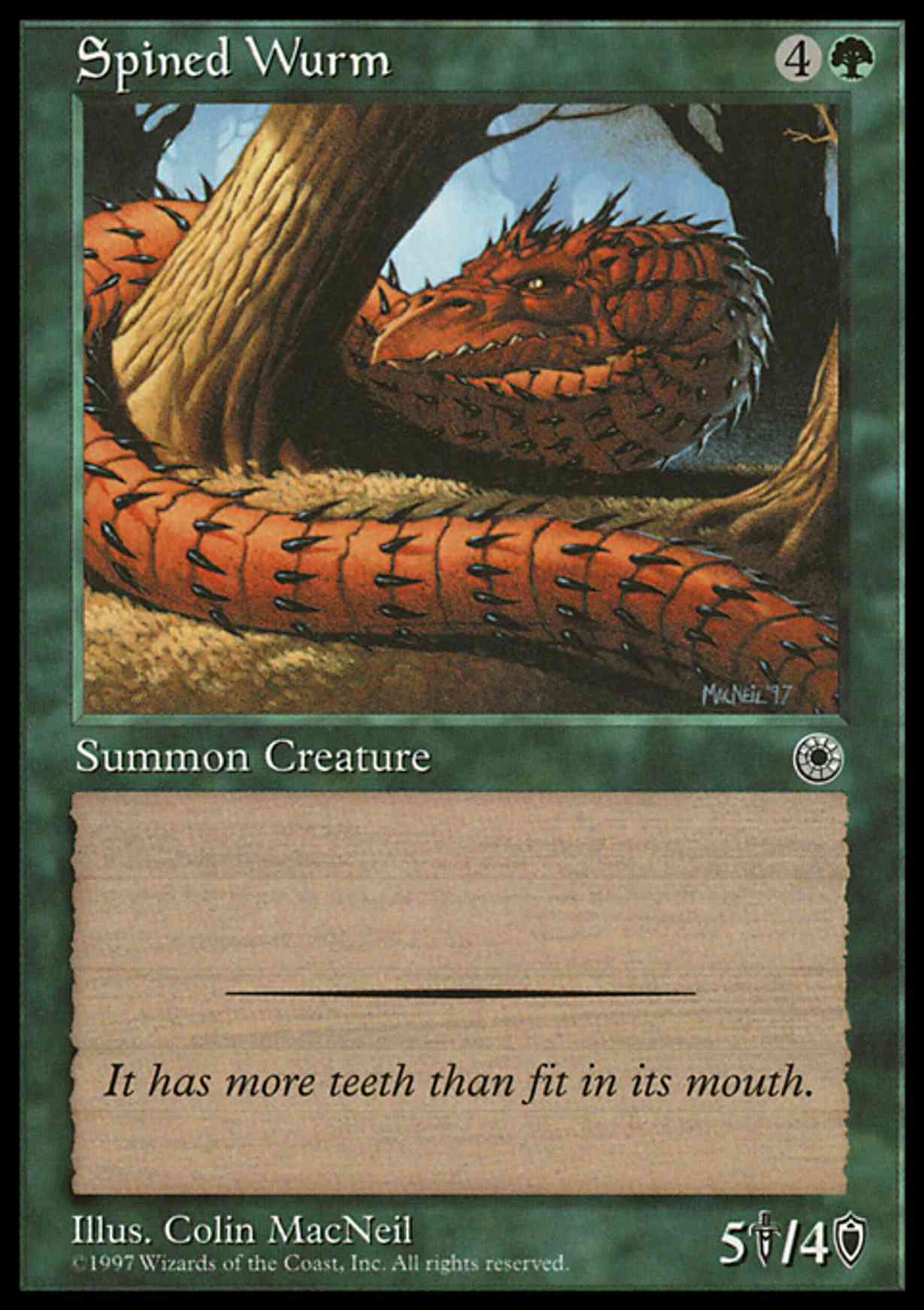 Spined Wurm magic card front
