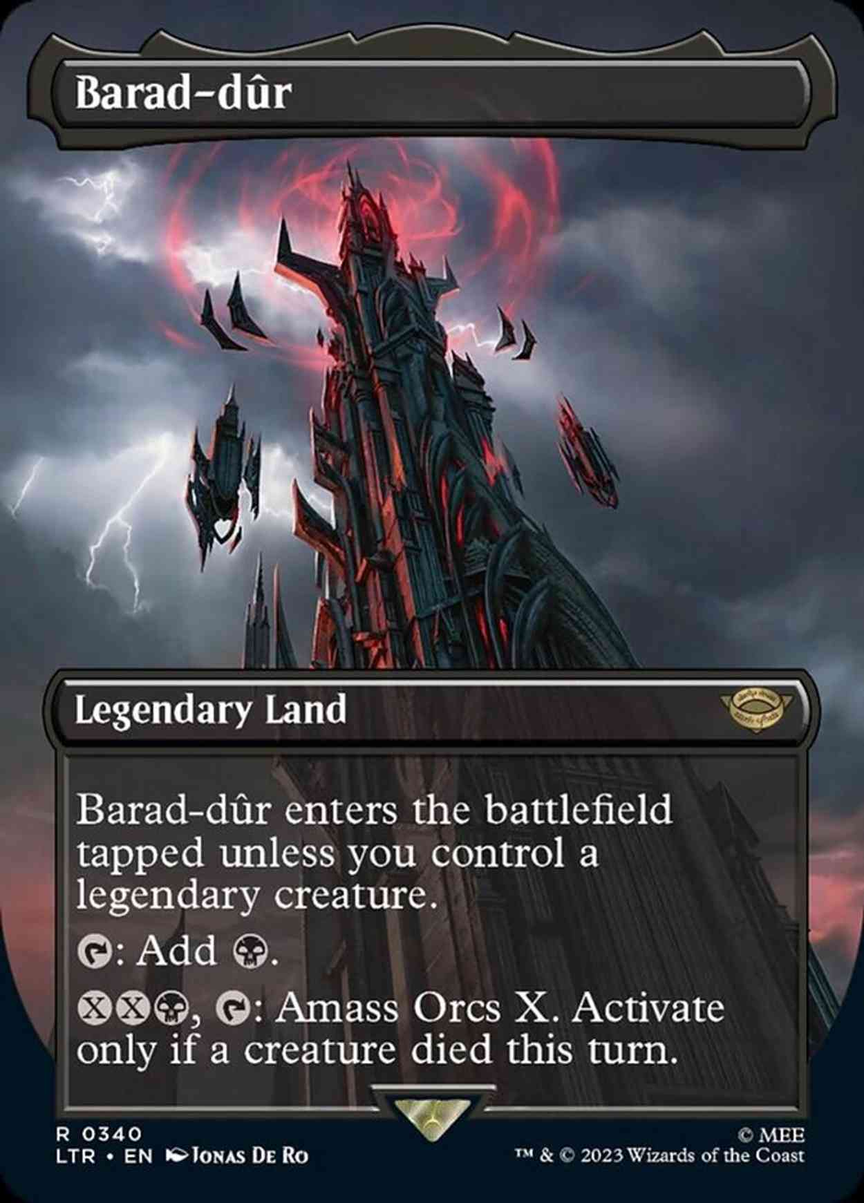 Barad-dûr (340) (Borderless) magic card front