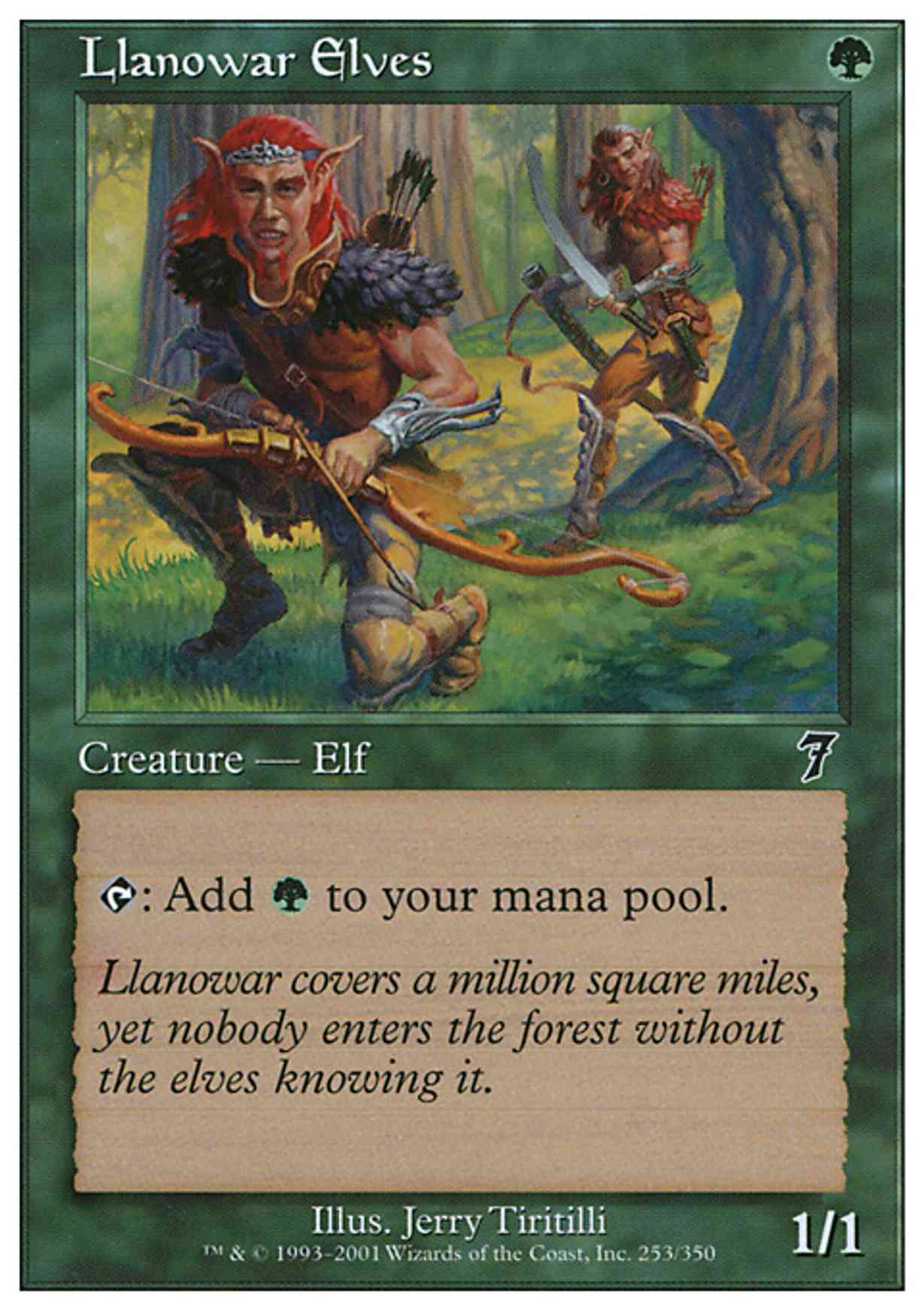 Llanowar Elves magic card front