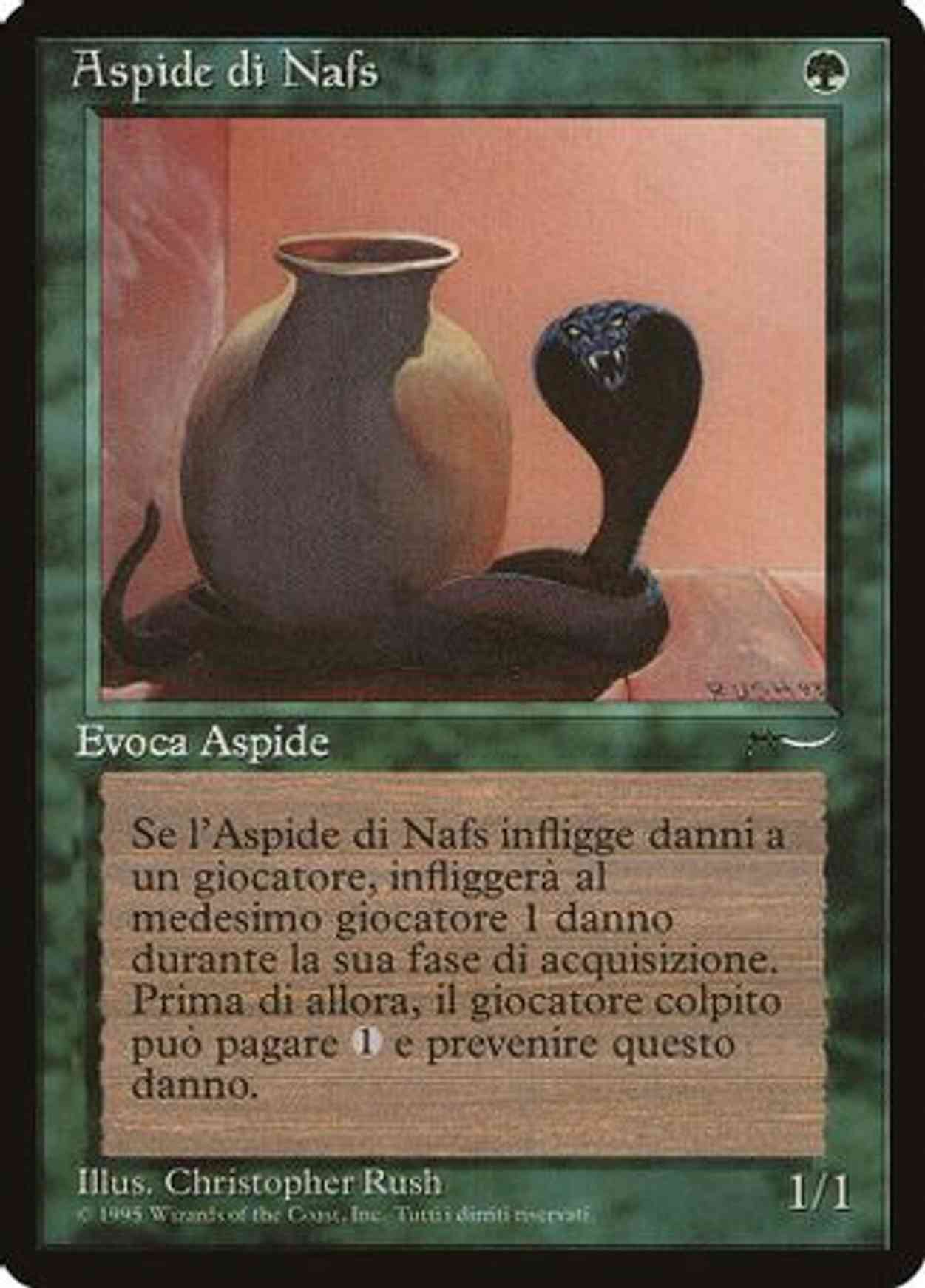 Nafs Asp (Italian) - "Aspide di Nafs" magic card front