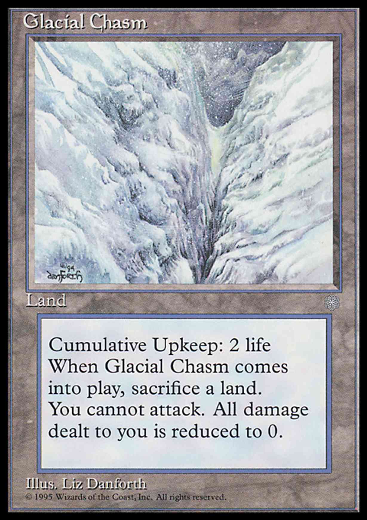 Glacial Chasm magic card front