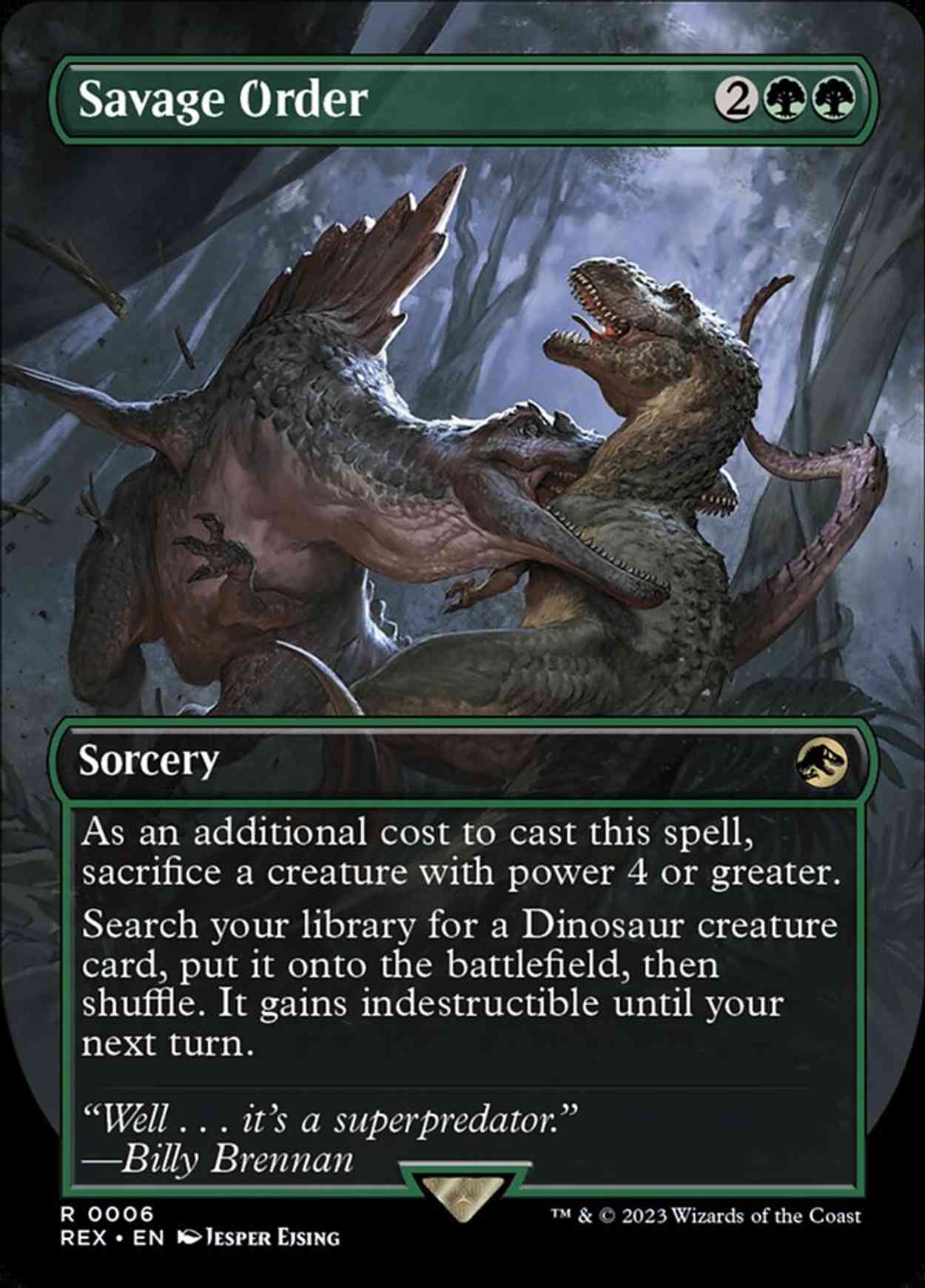 Savage Order (Borderless) magic card front