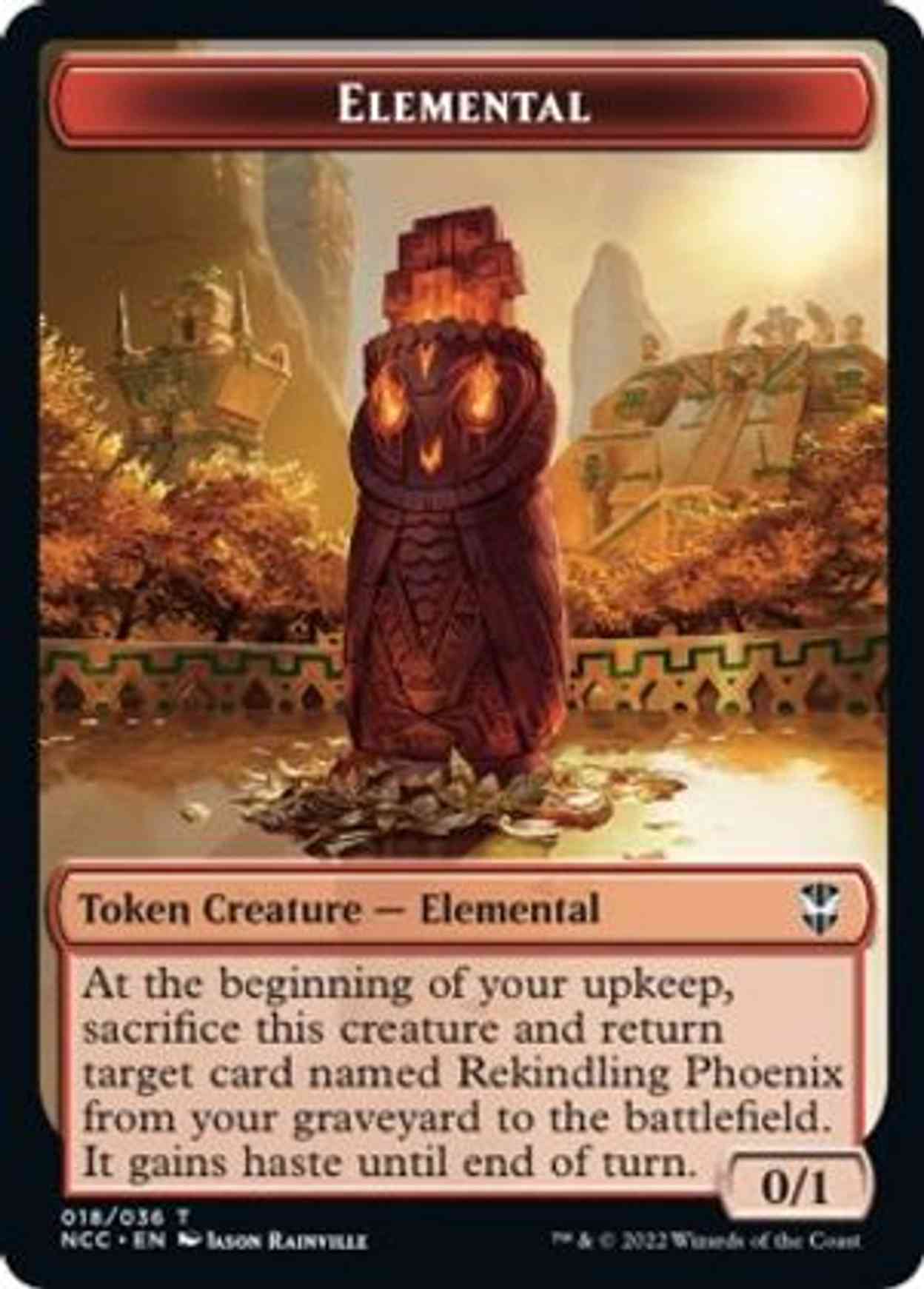 Elemental (018) // Copy Double-sided Token magic card front