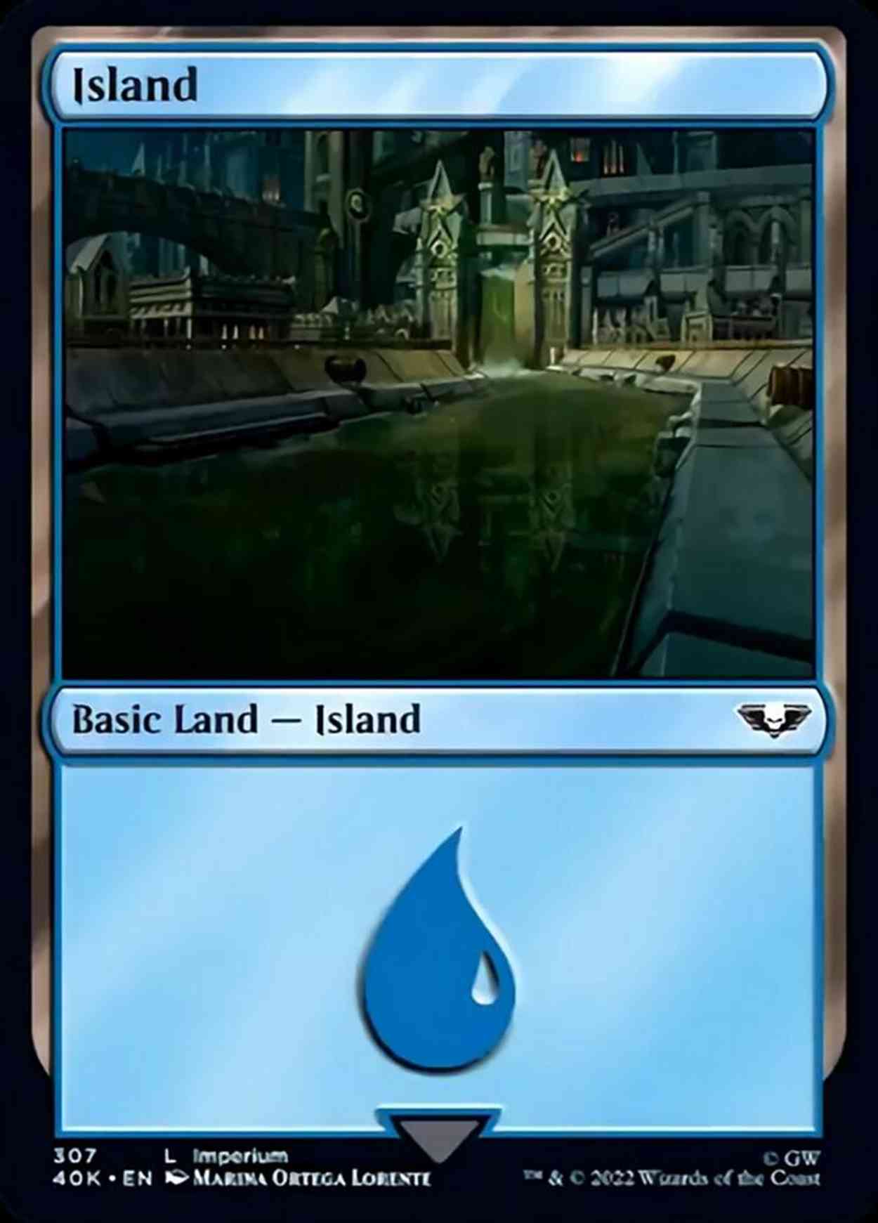 Island (307) magic card front