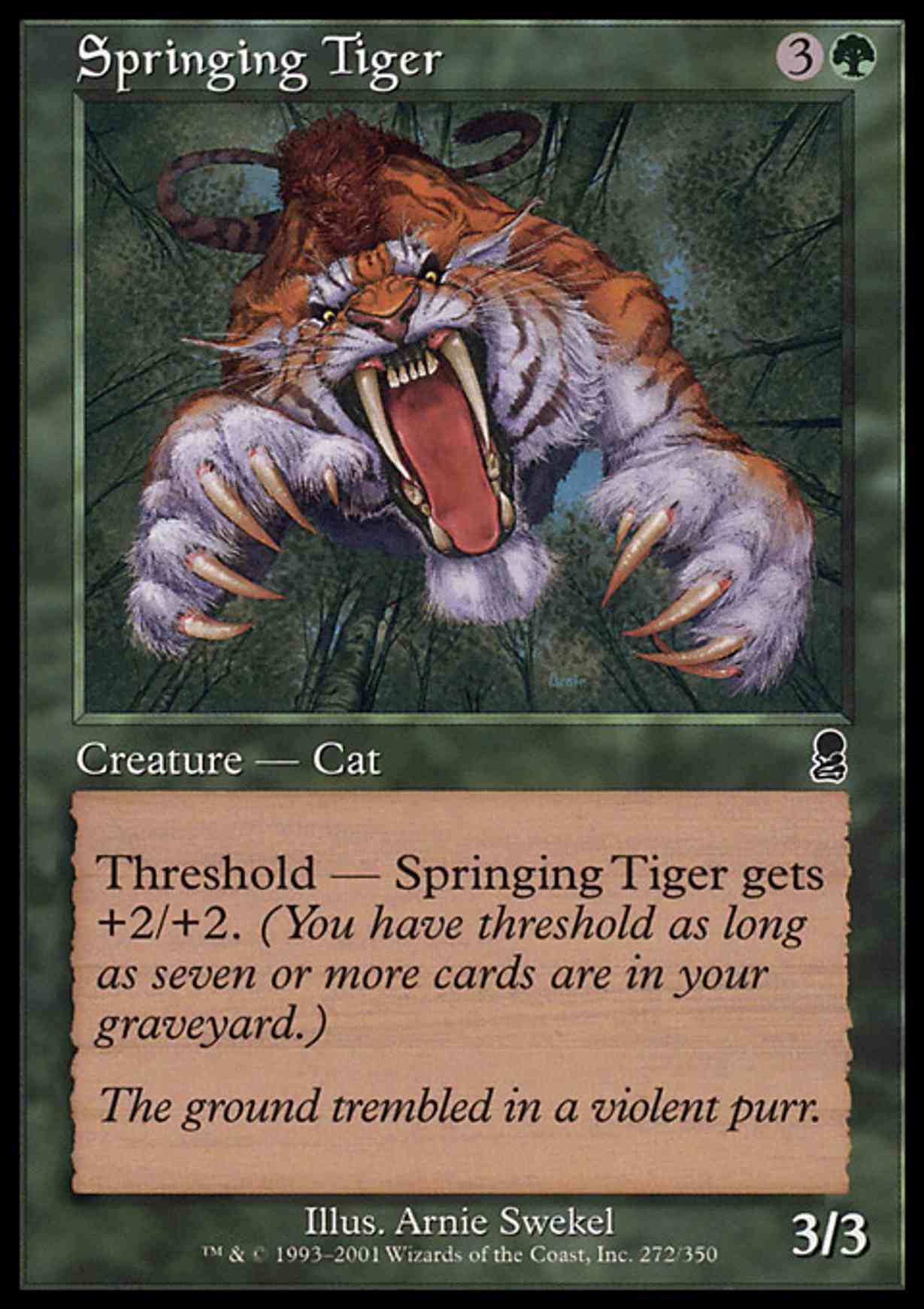 Springing Tiger magic card front
