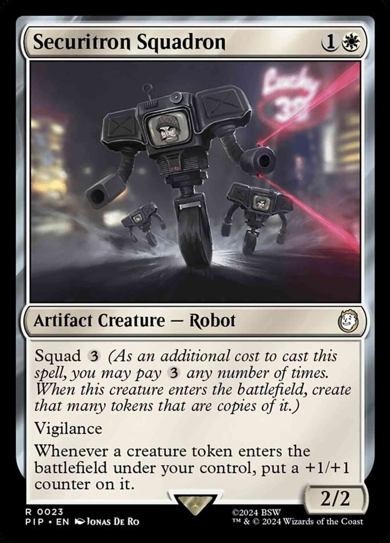 Securitron Squadron magic card front