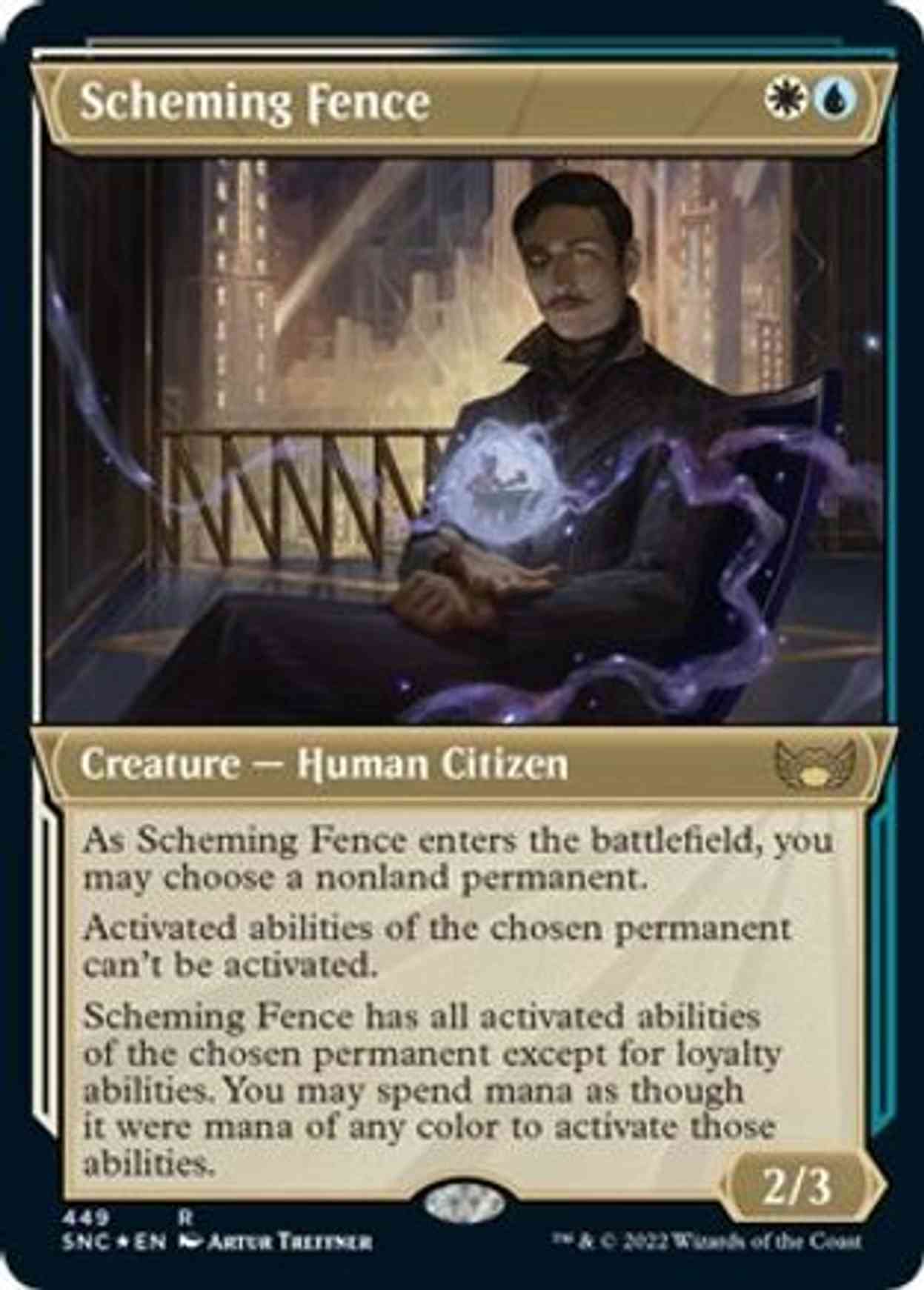Scheming Fence (Showcase) (Etched Foil) magic card front