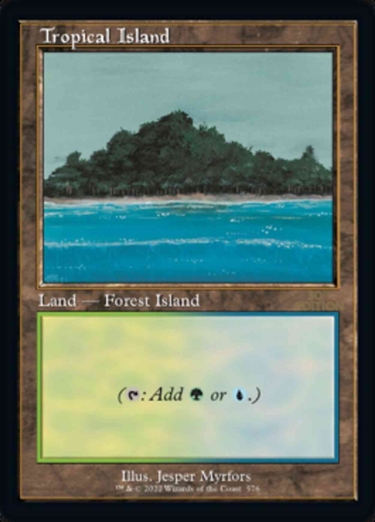 Tropical Island (Retro Frame) magic card front
