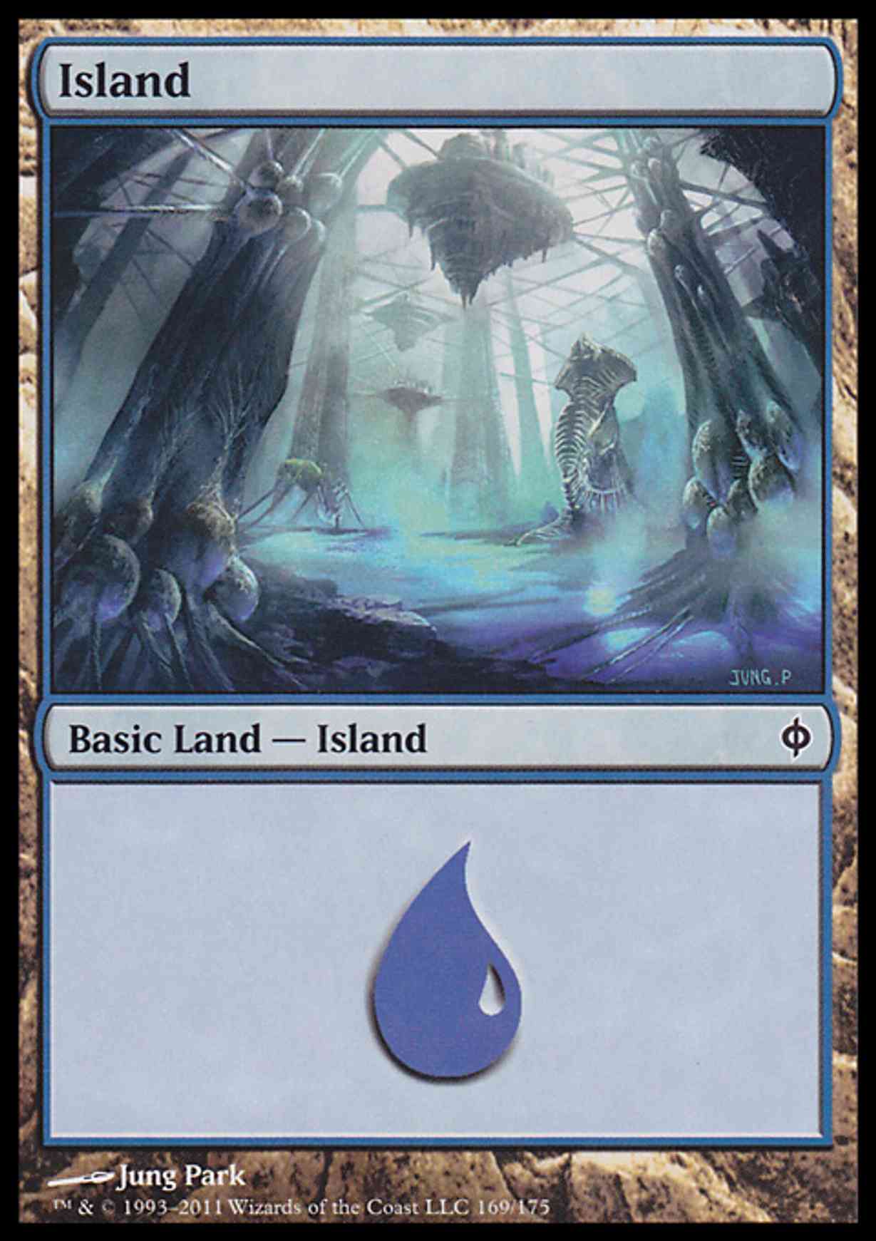 Island (169)  magic card front