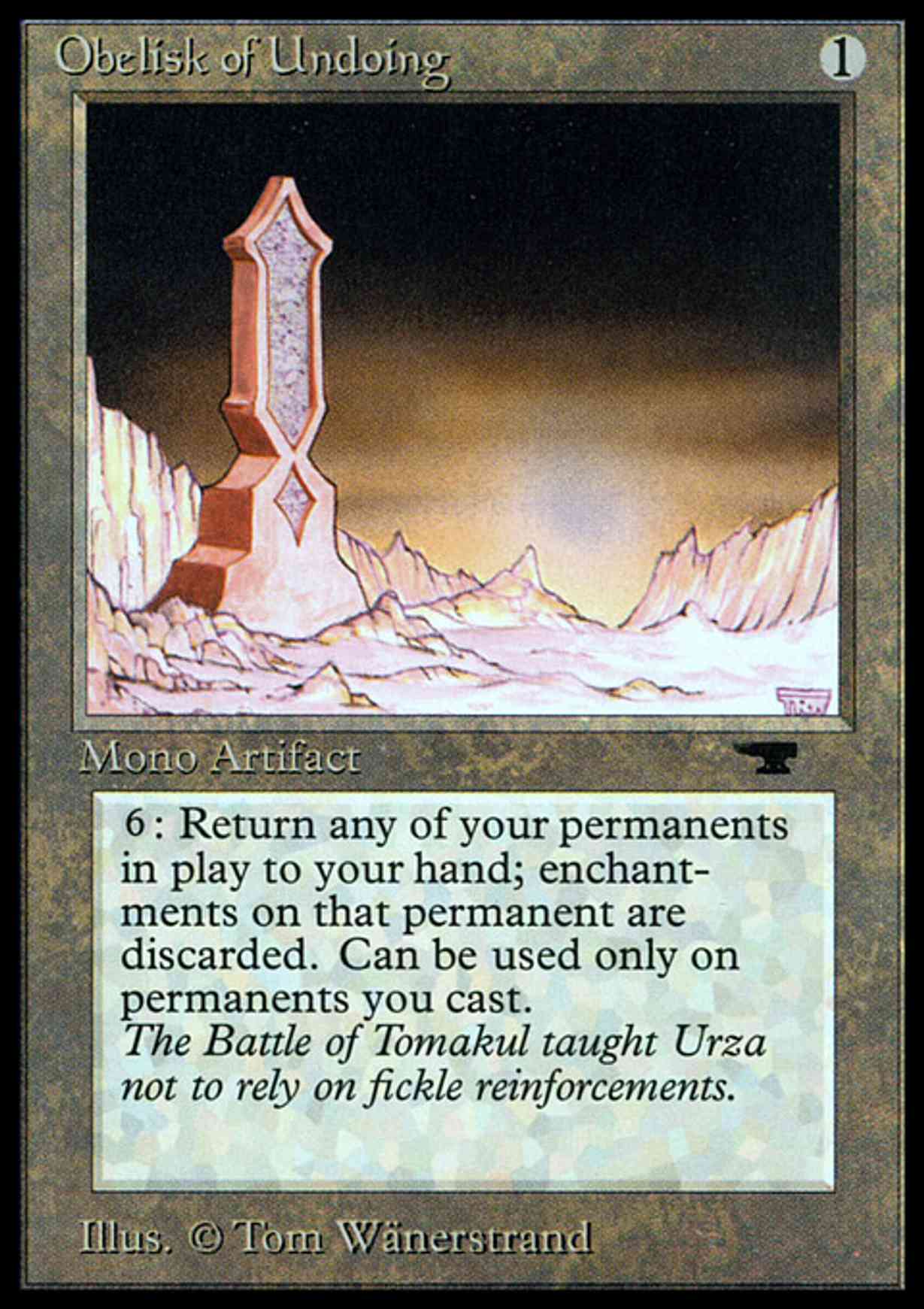 Obelisk of Undoing magic card front