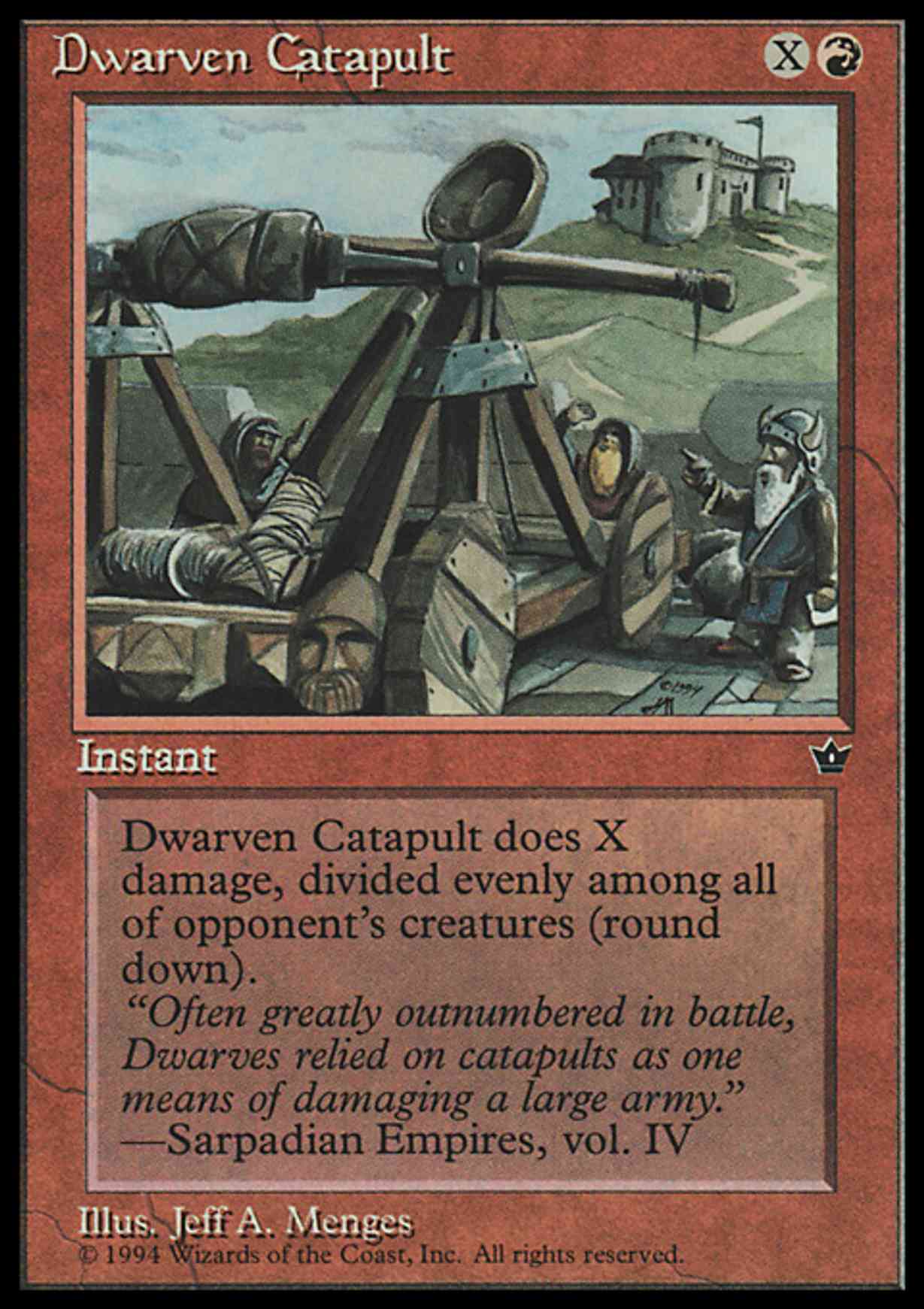Dwarven Catapult magic card front