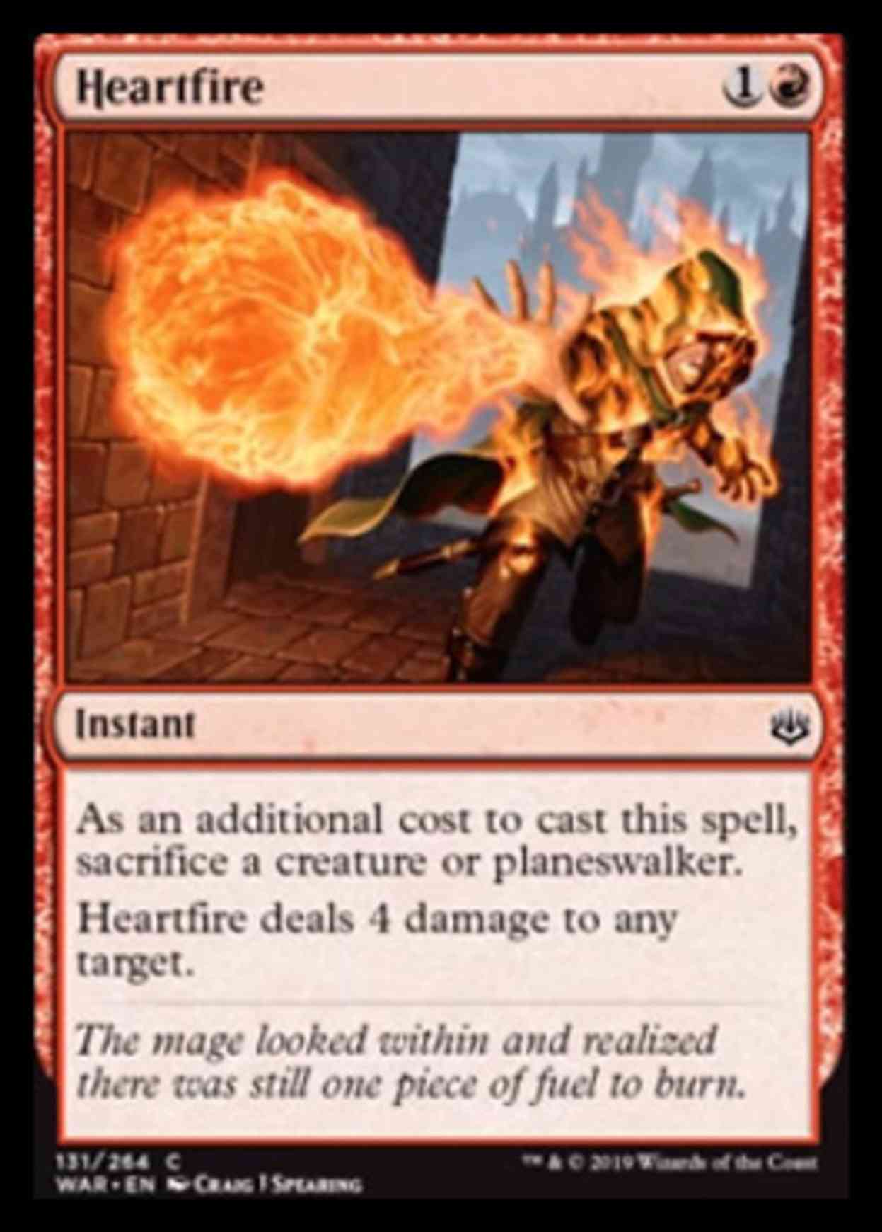 Heartfire magic card front