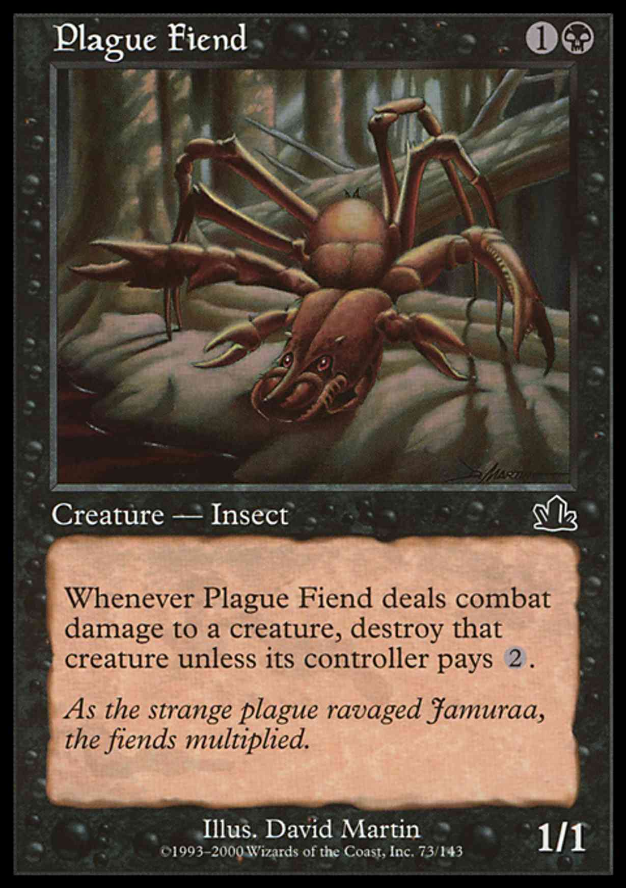 Plague Fiend magic card front