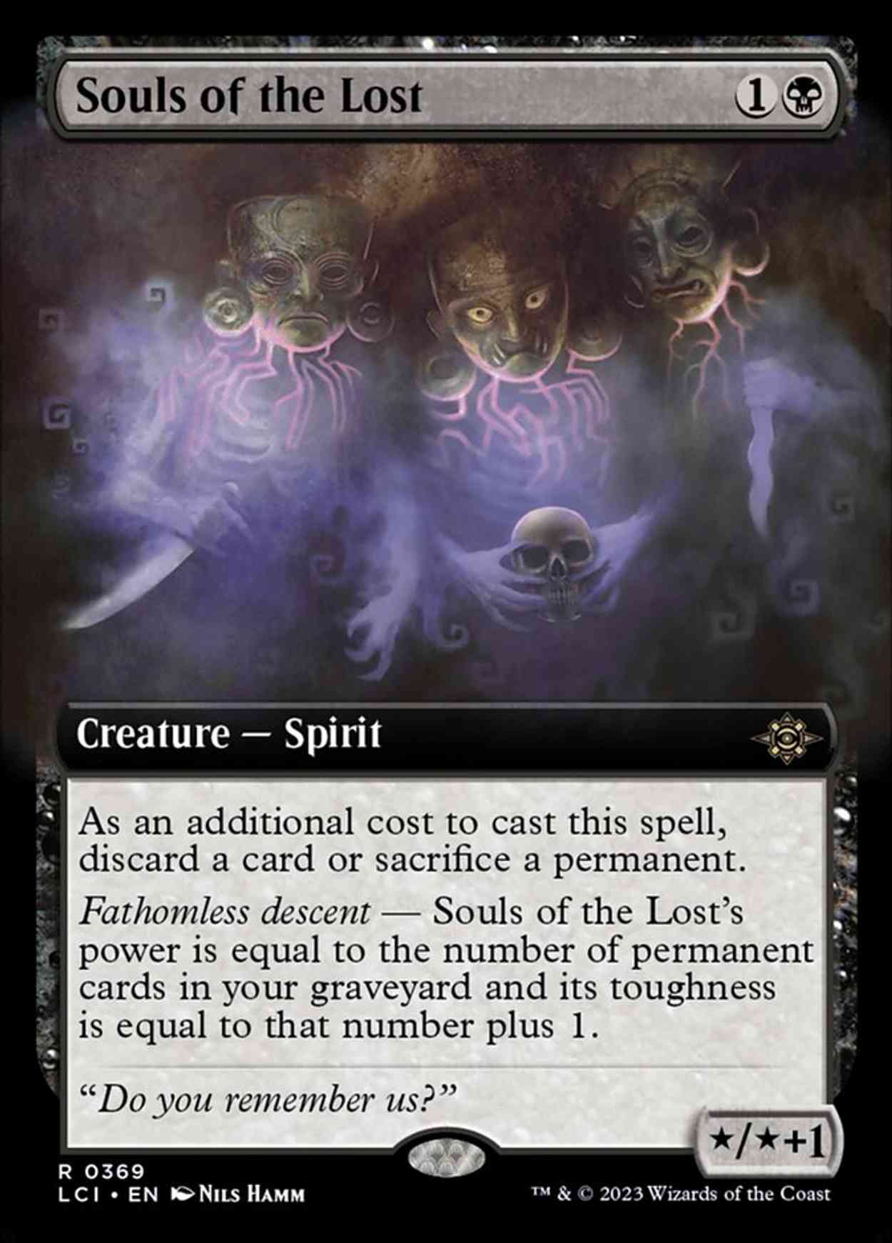 Souls of the Lost (Extended Art) magic card front