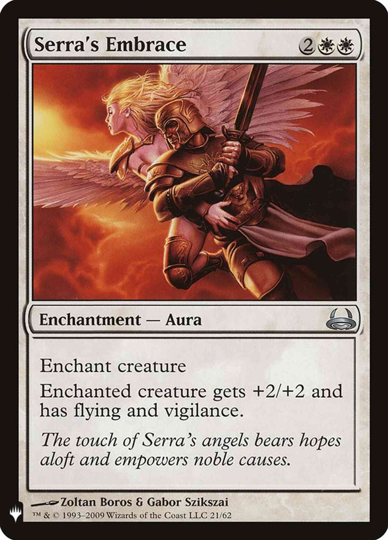 Serra's Embrace magic card front