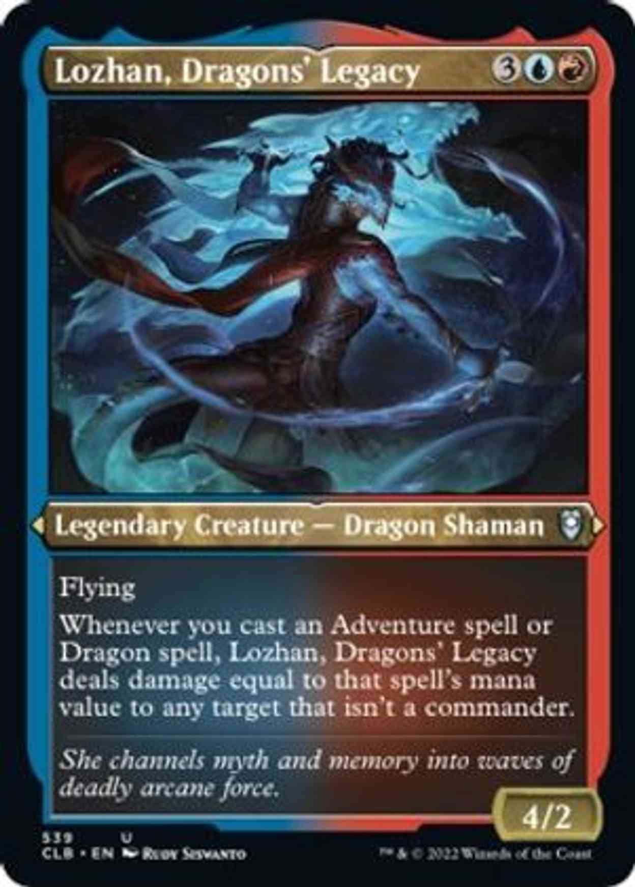 Lozhan, Dragons' Legacy (Foil Etched) magic card front