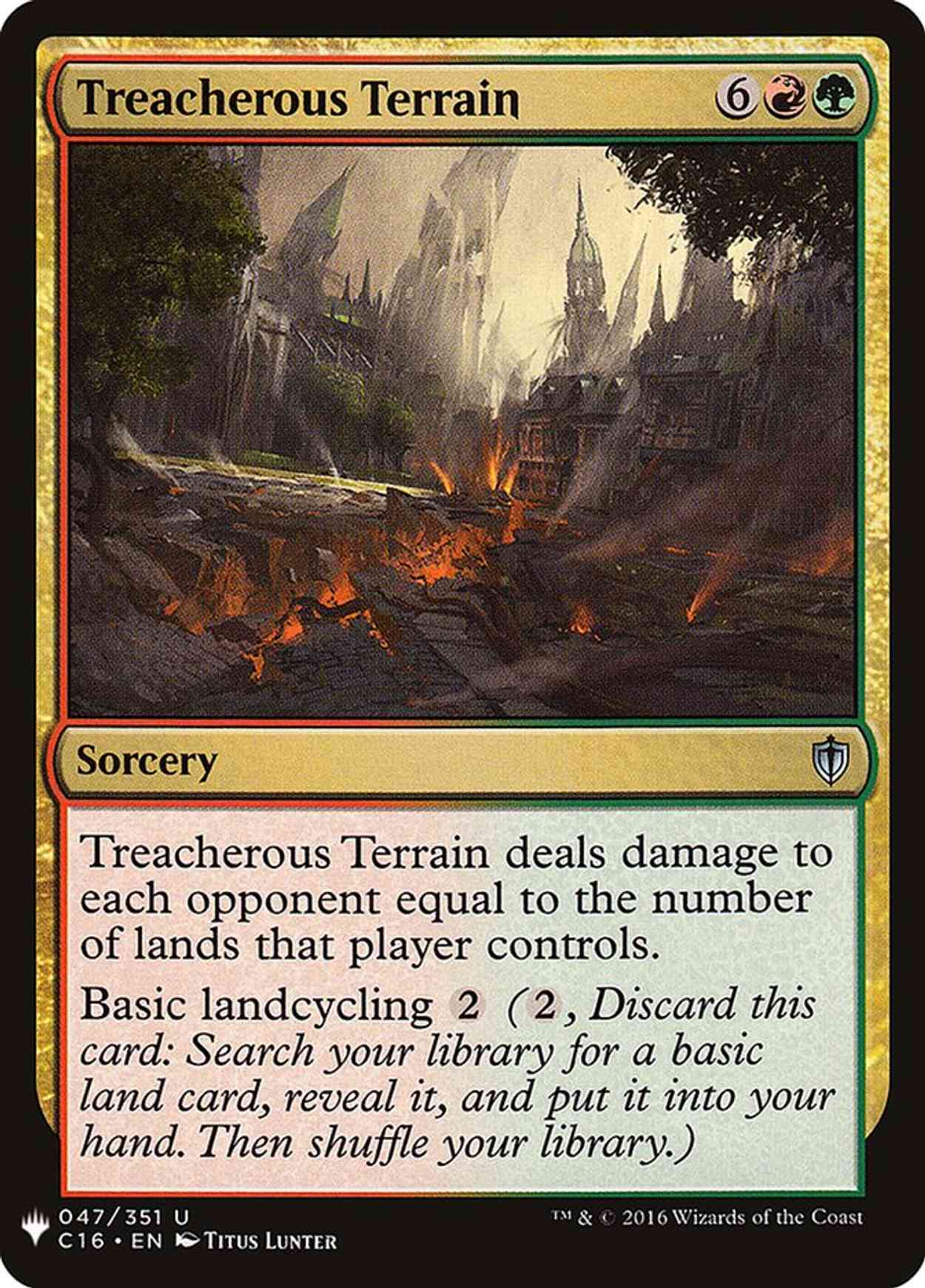 Treacherous Terrain magic card front