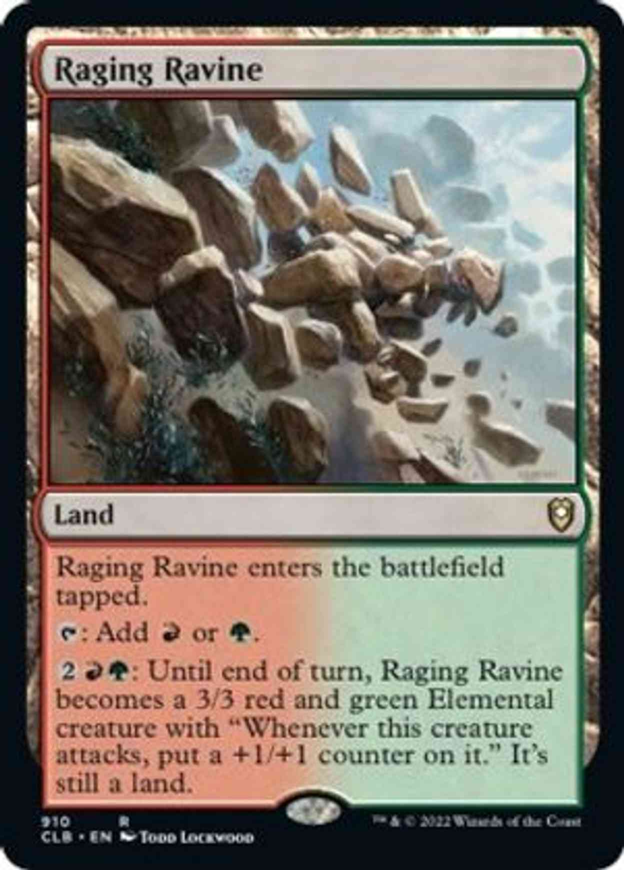 Raging Ravine magic card front