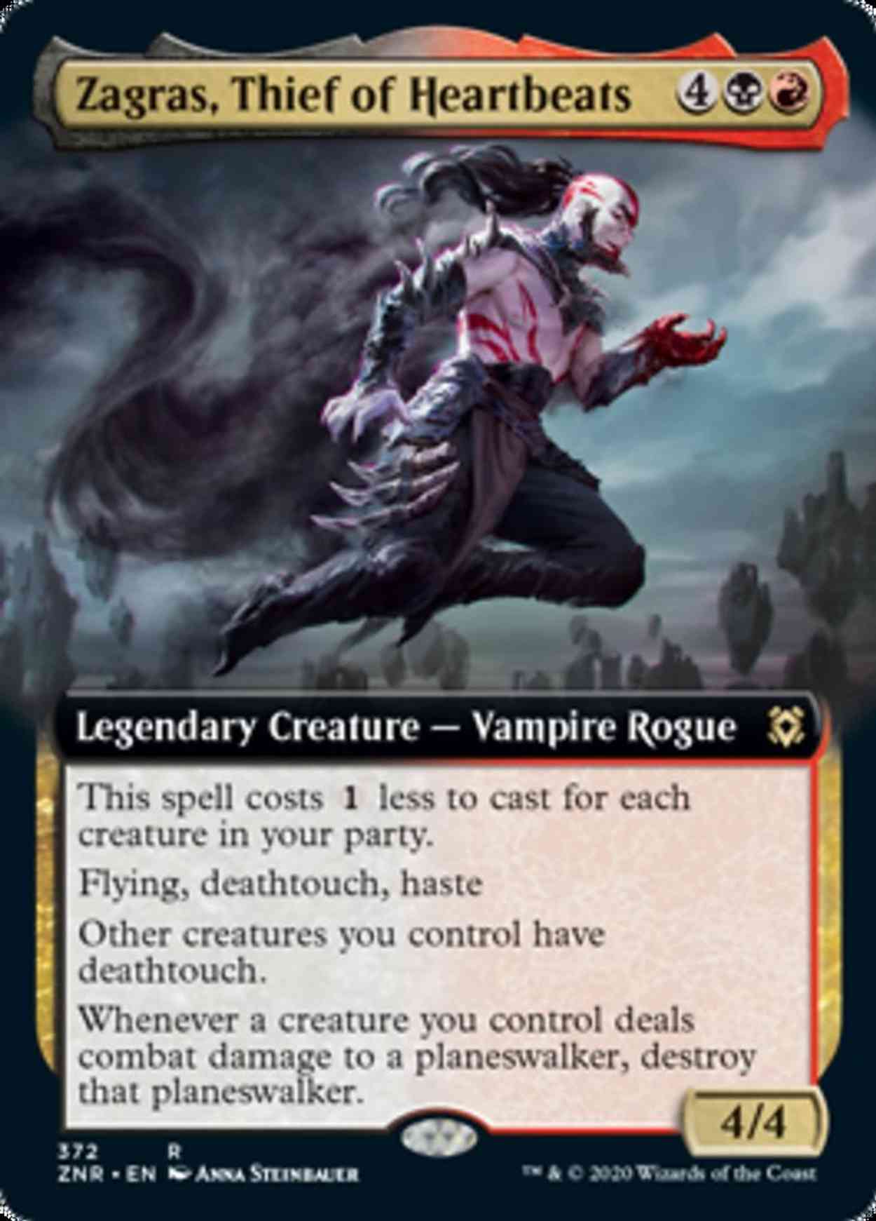 Zagras, Thief of Heartbeats (Extended Art) magic card front