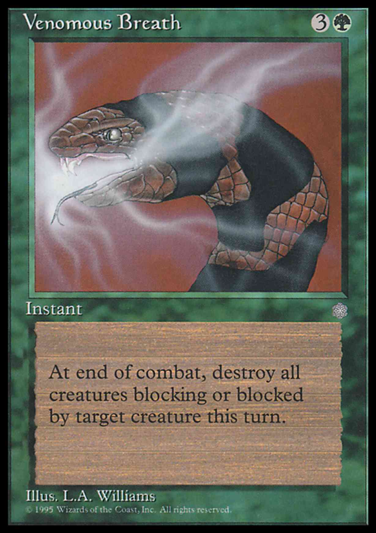Venomous Breath magic card front