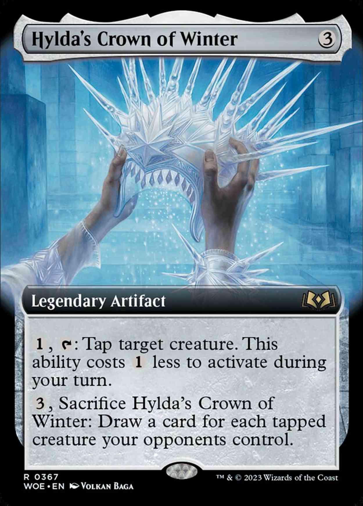 Hylda's Crown of Winter (Extended Art) magic card front