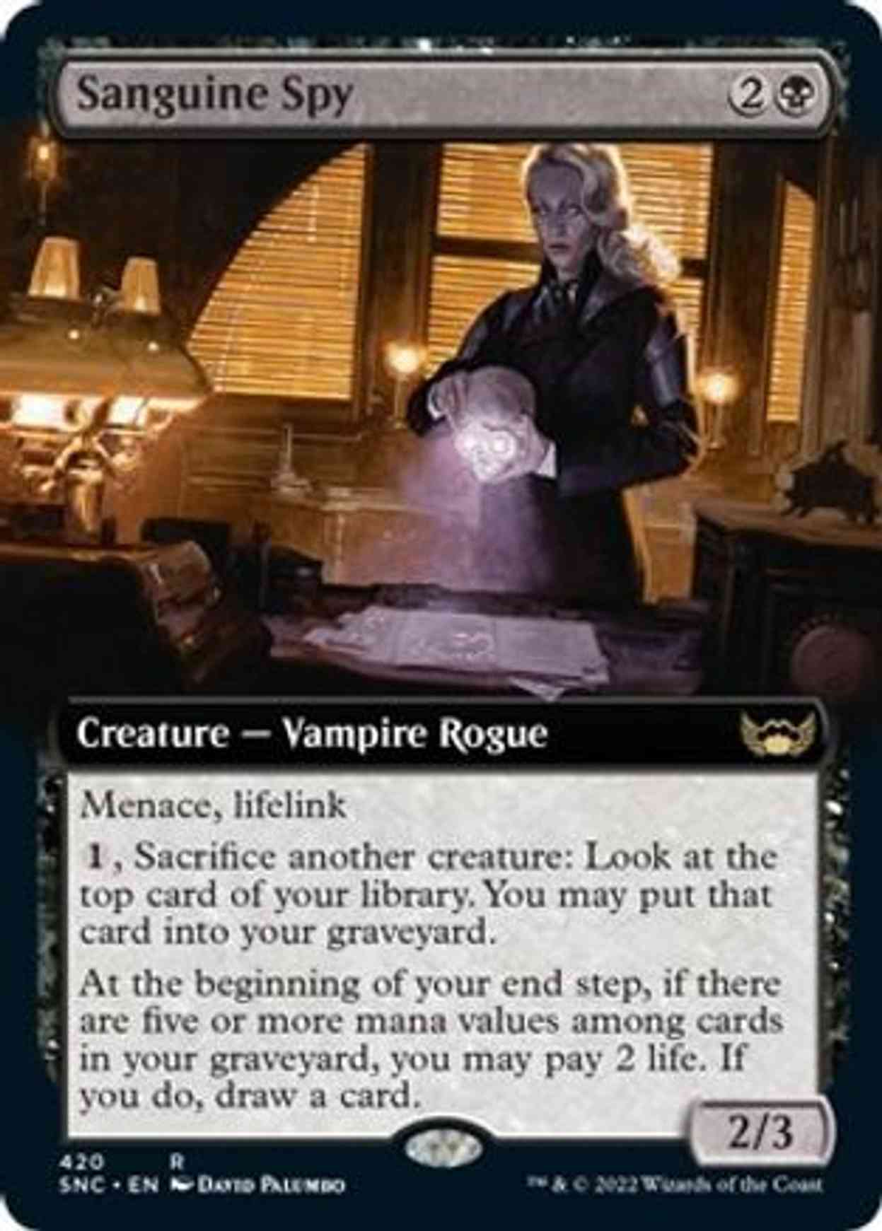 Sanguine Spy (Extended Art) magic card front