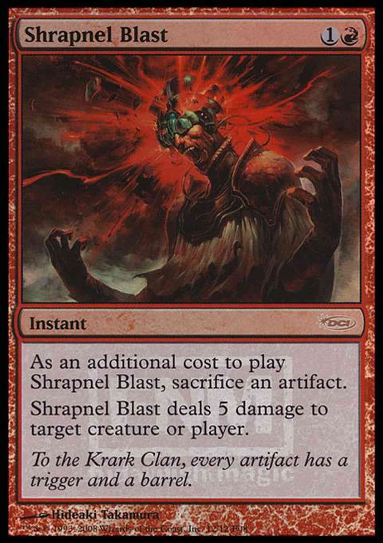 Shrapnel Blast magic card front