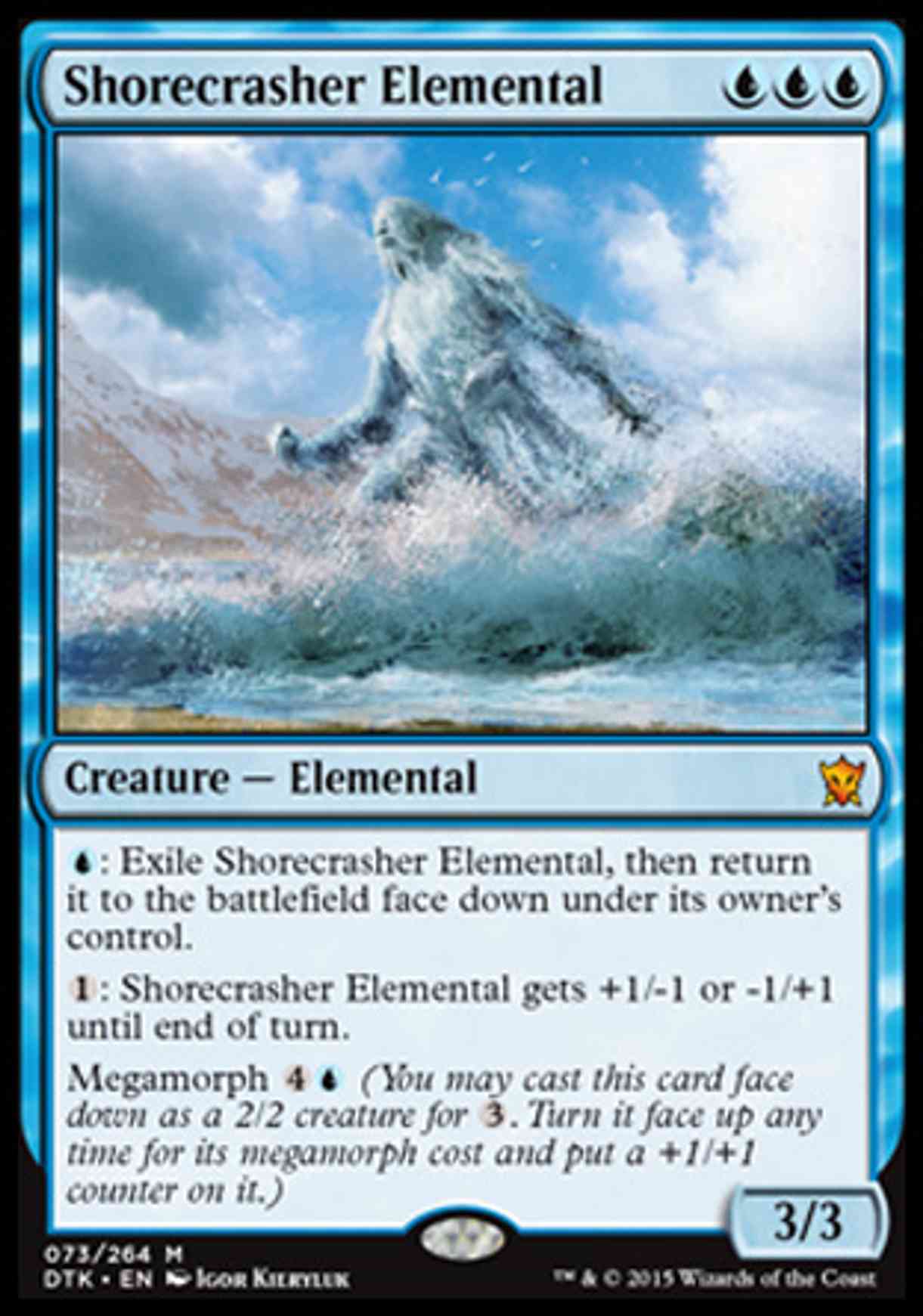 Shorecrasher Elemental magic card front
