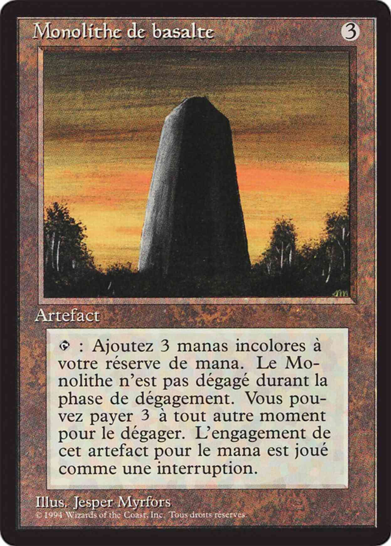 Basalt Monolith magic card front