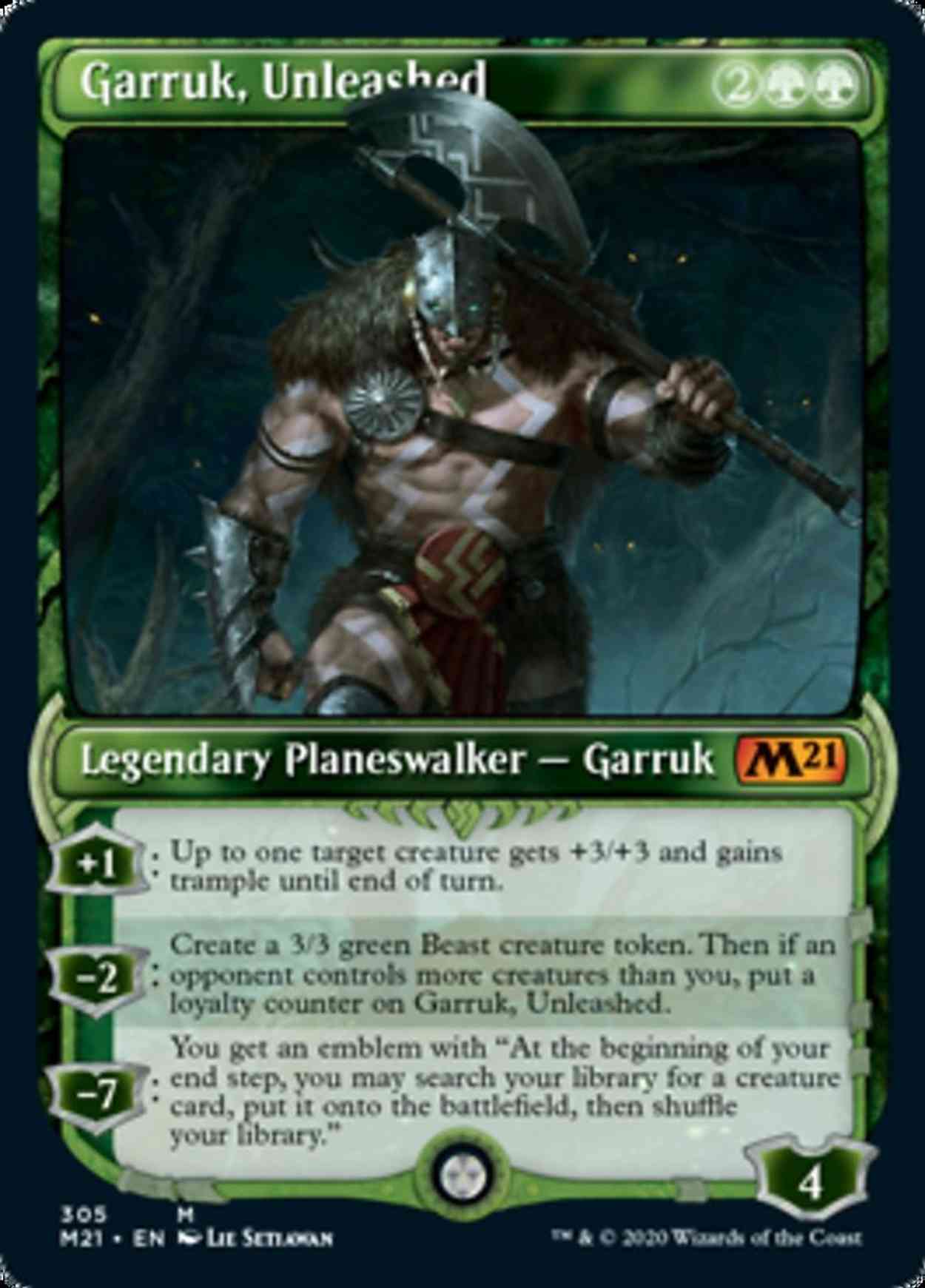 Garruk, Unleashed (Showcase) magic card front