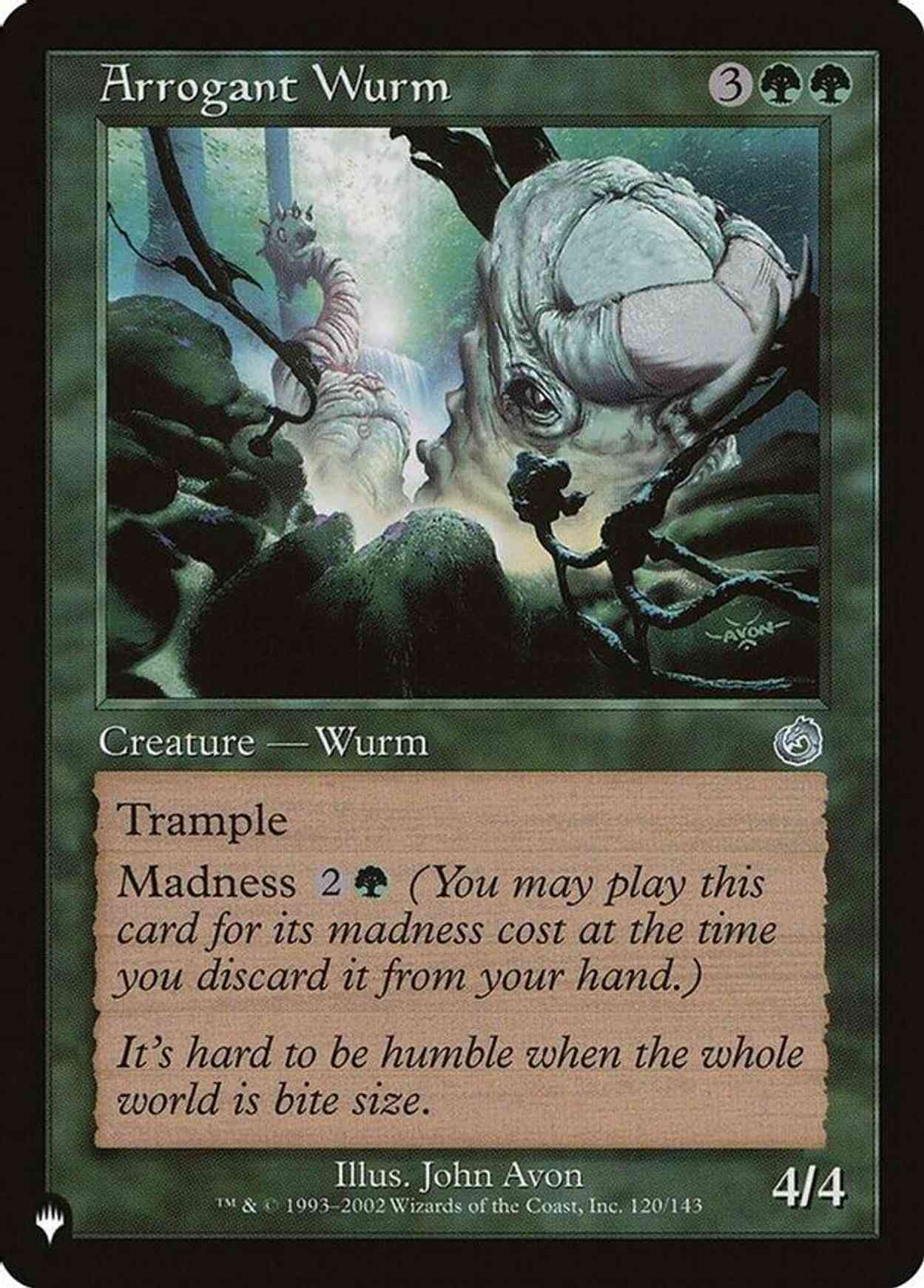 Arrogant Wurm magic card front