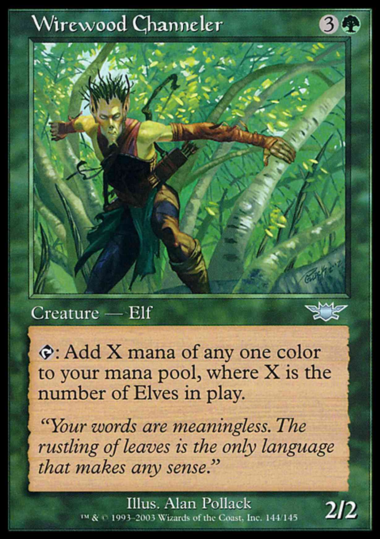Wirewood Channeler magic card front
