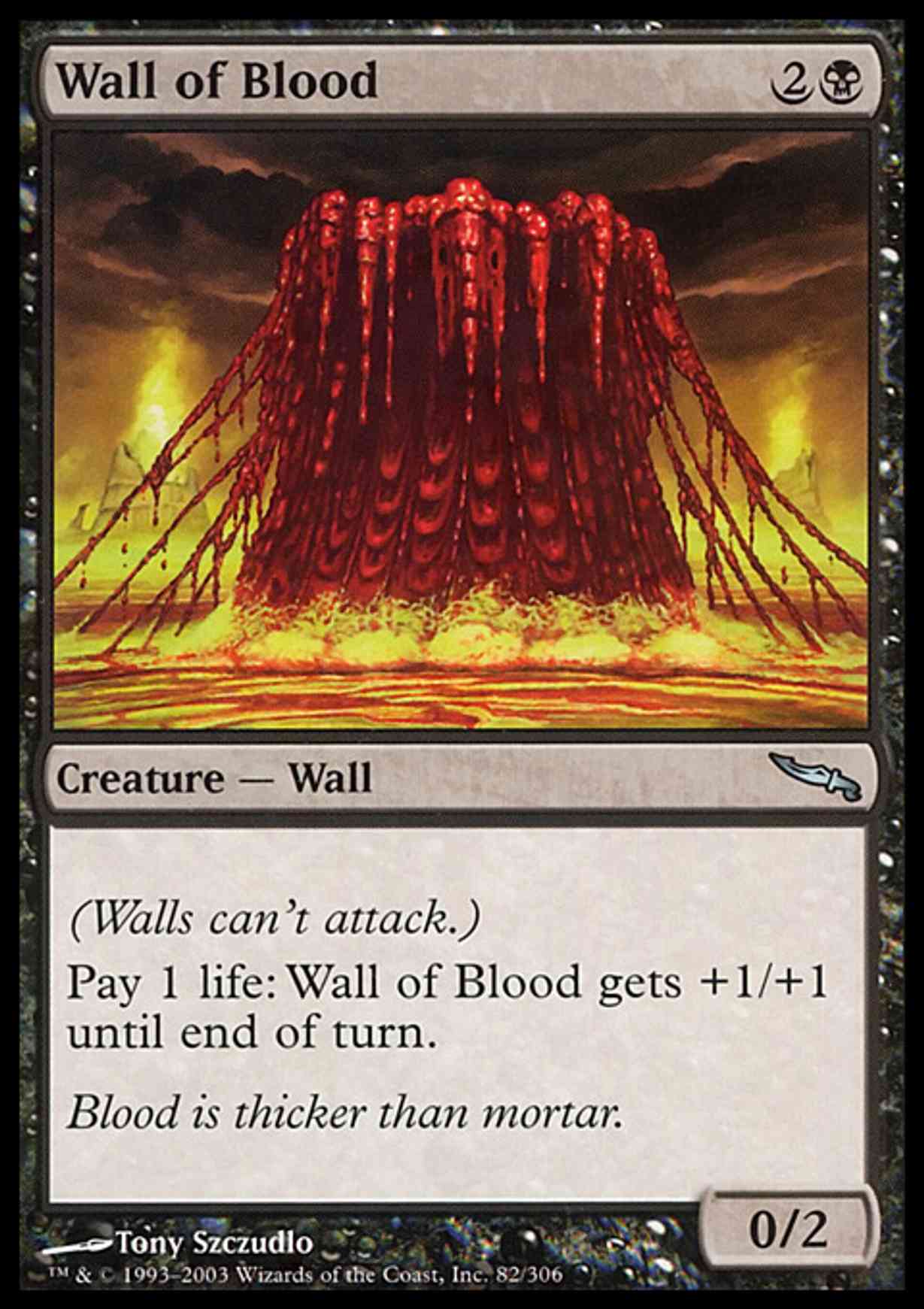 Wall of Blood magic card front