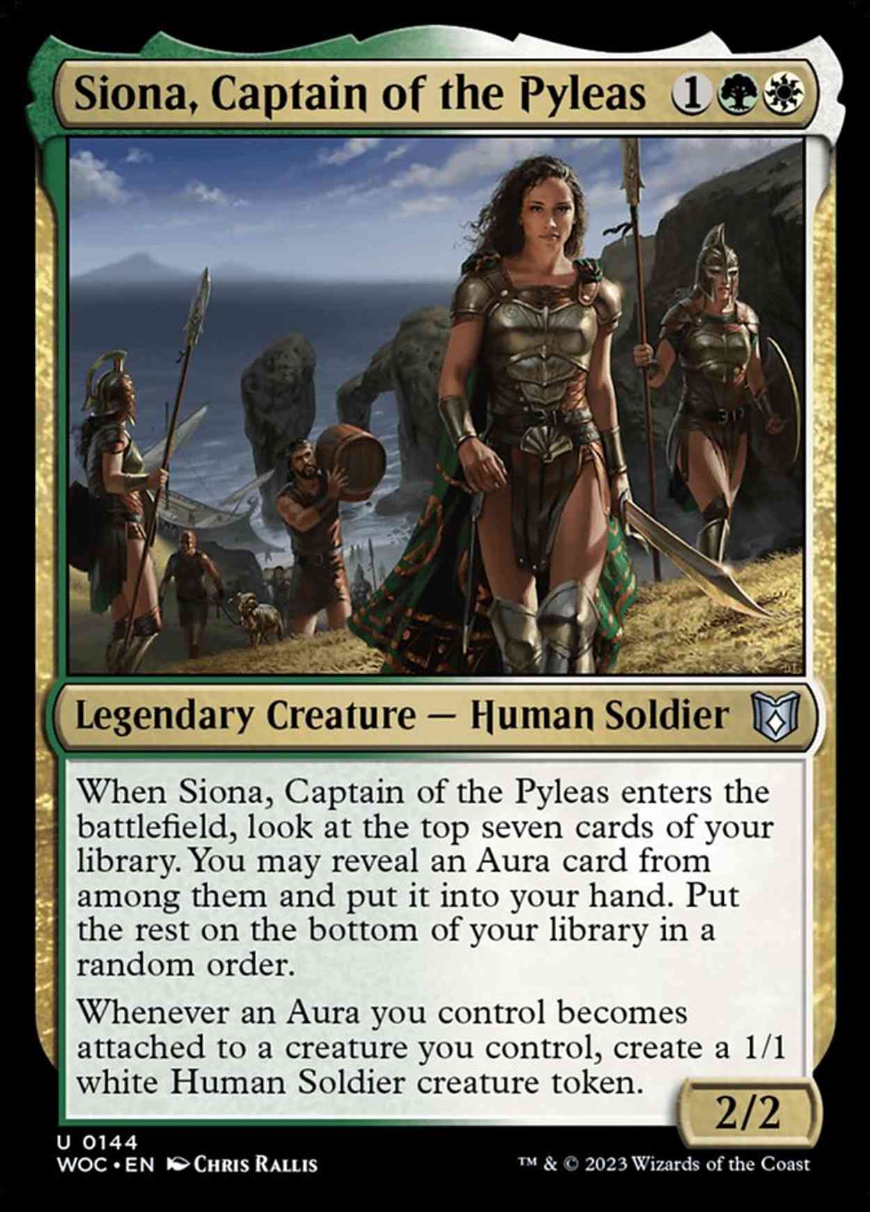 Siona, Captain of the Pyleas magic card front