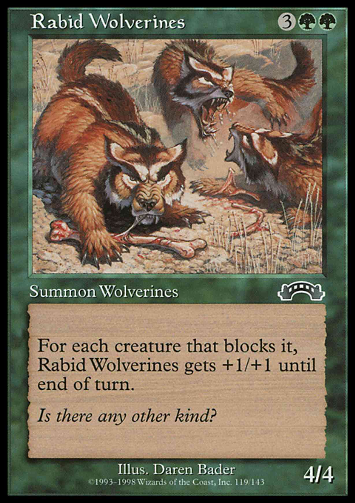 Rabid Wolverines magic card front