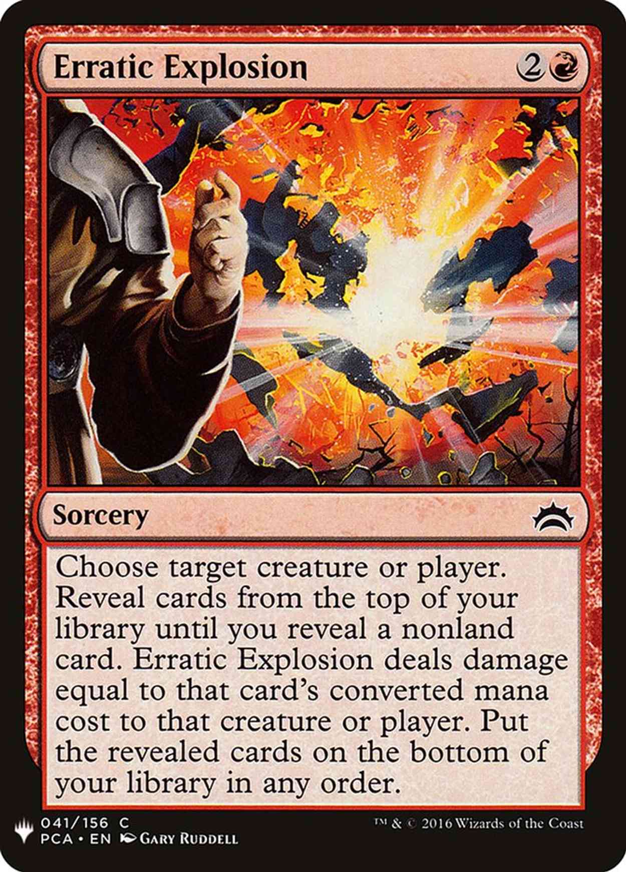 Erratic Explosion magic card front