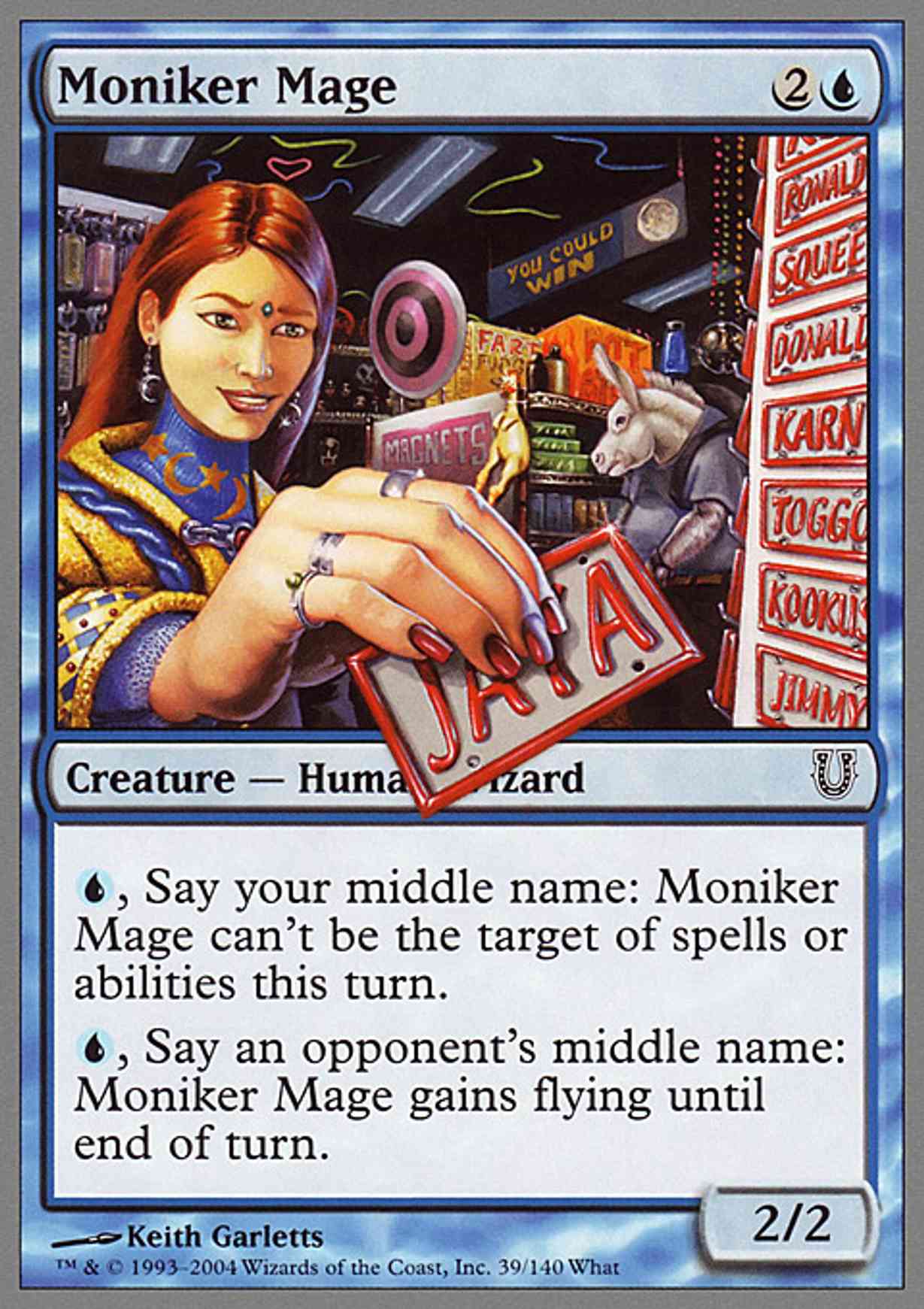 Moniker Mage magic card front
