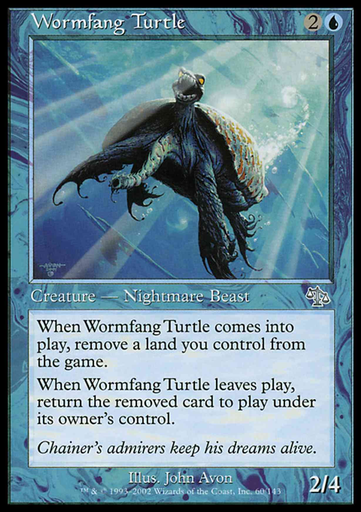 Wormfang Turtle magic card front