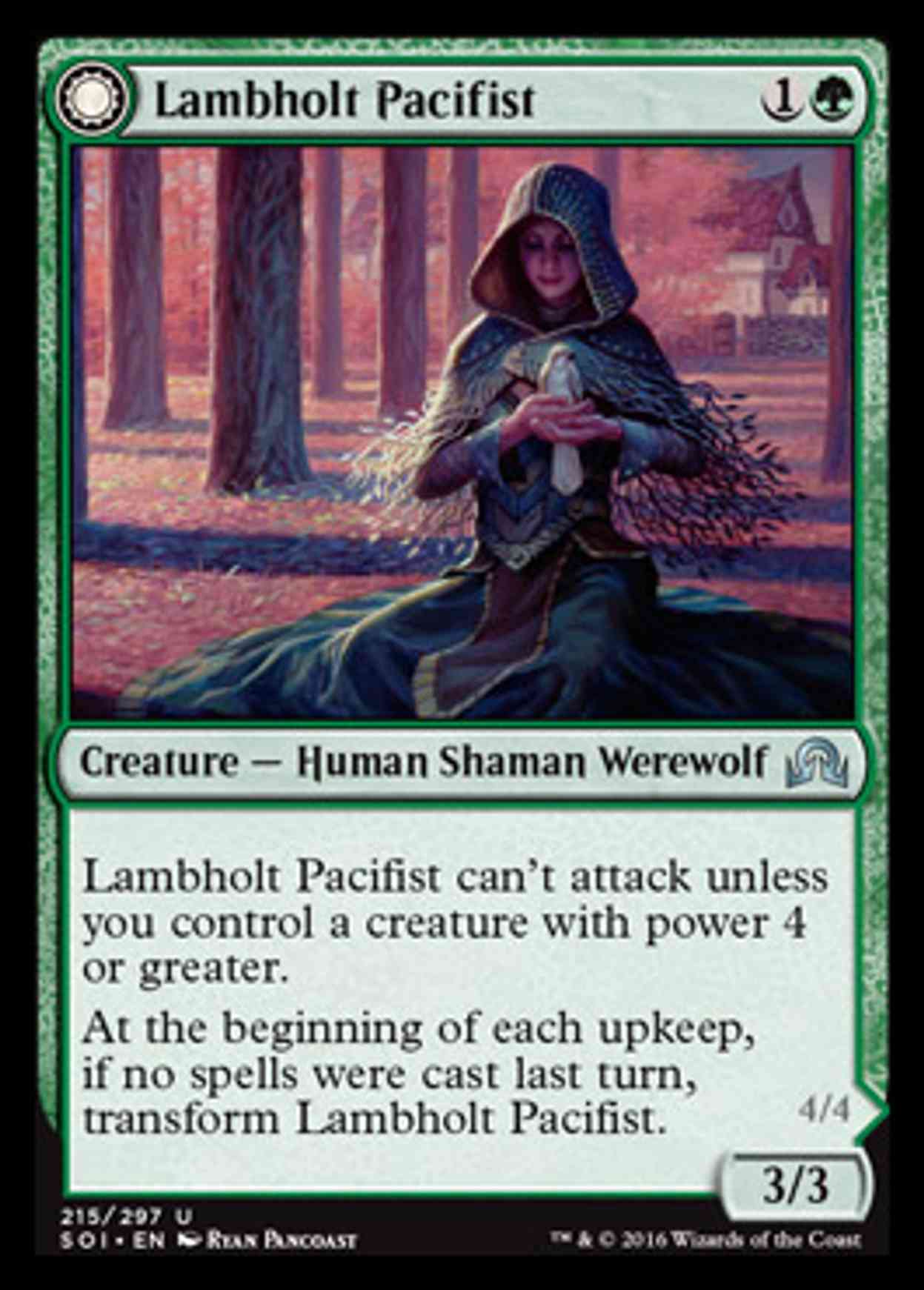 Lambholt Pacifist magic card front