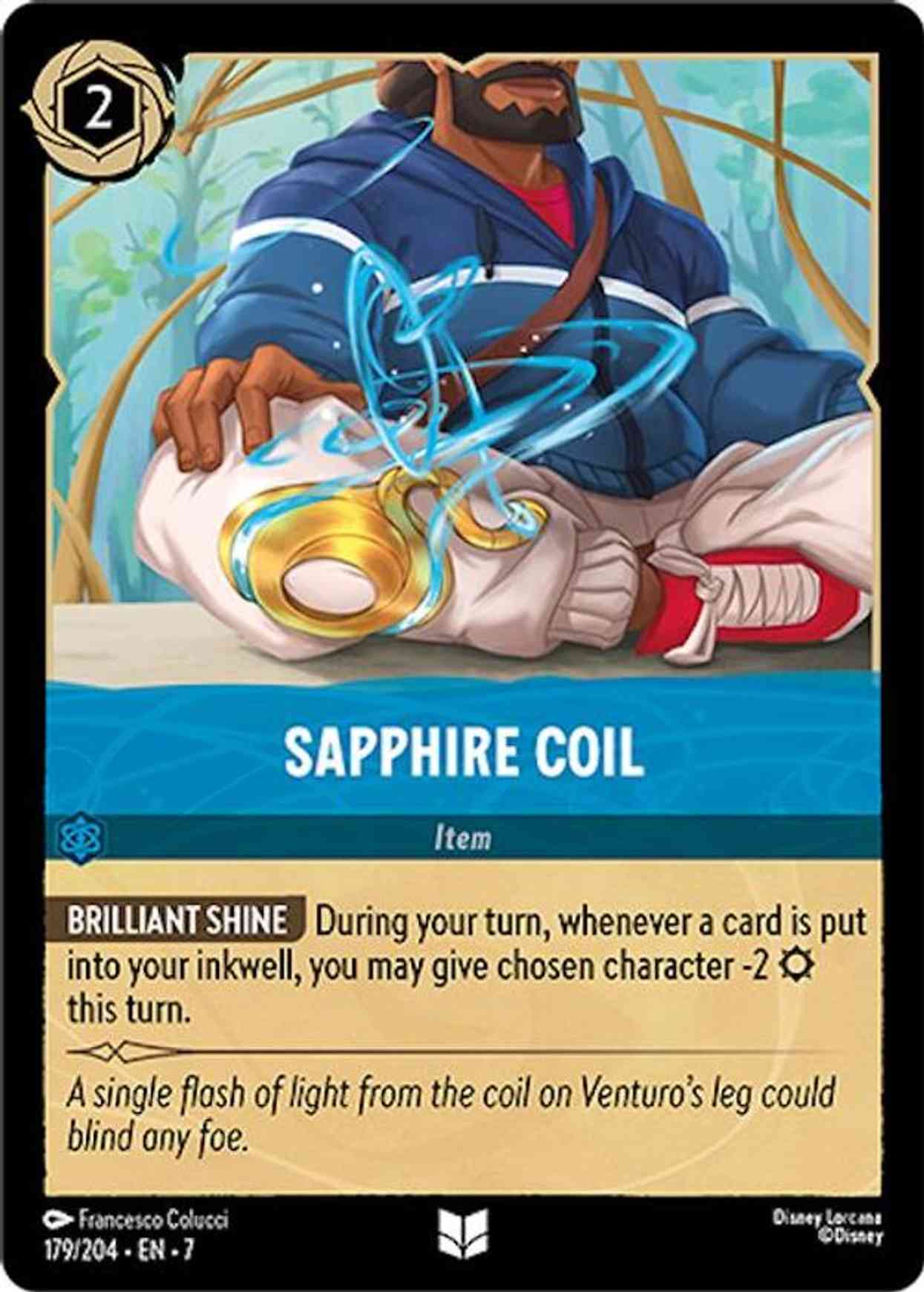 Sapphire Coil magic card front
