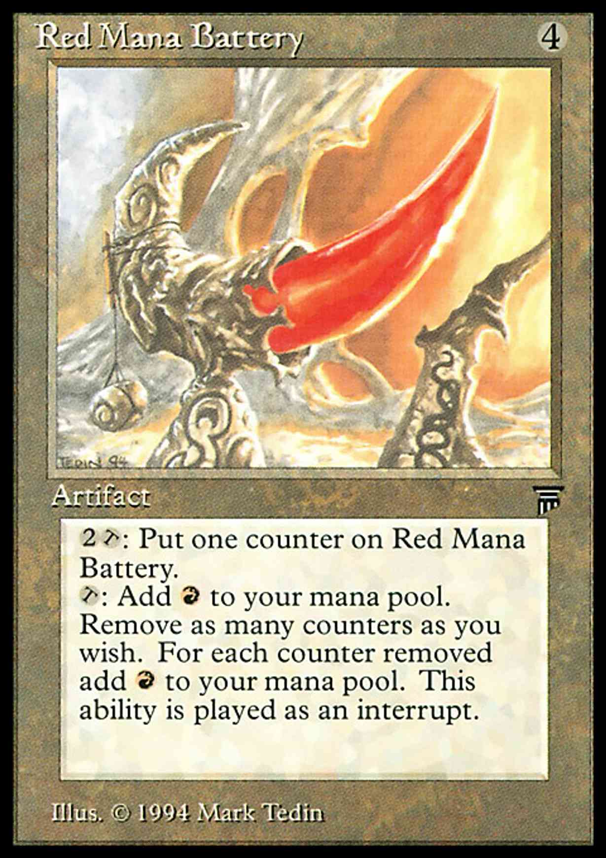 Red Mana Battery magic card front